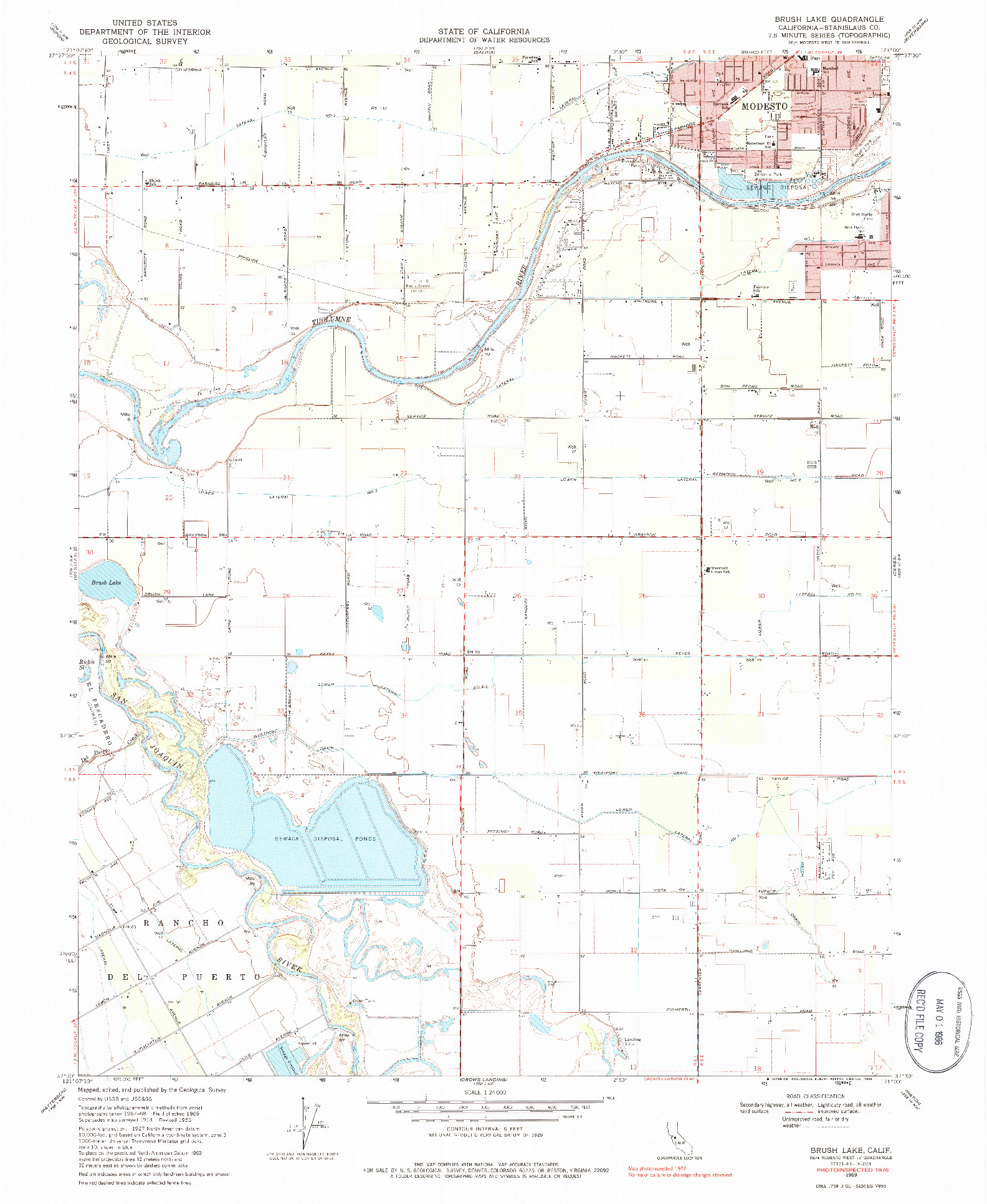 USGS 1:24000-SCALE QUADRANGLE FOR BRUSH LAKE, CA 1969