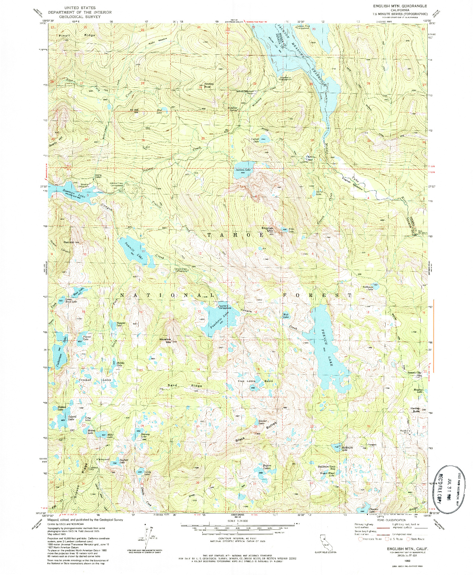 USGS 1:24000-SCALE QUADRANGLE FOR ENGLISH MTN, CA 1983