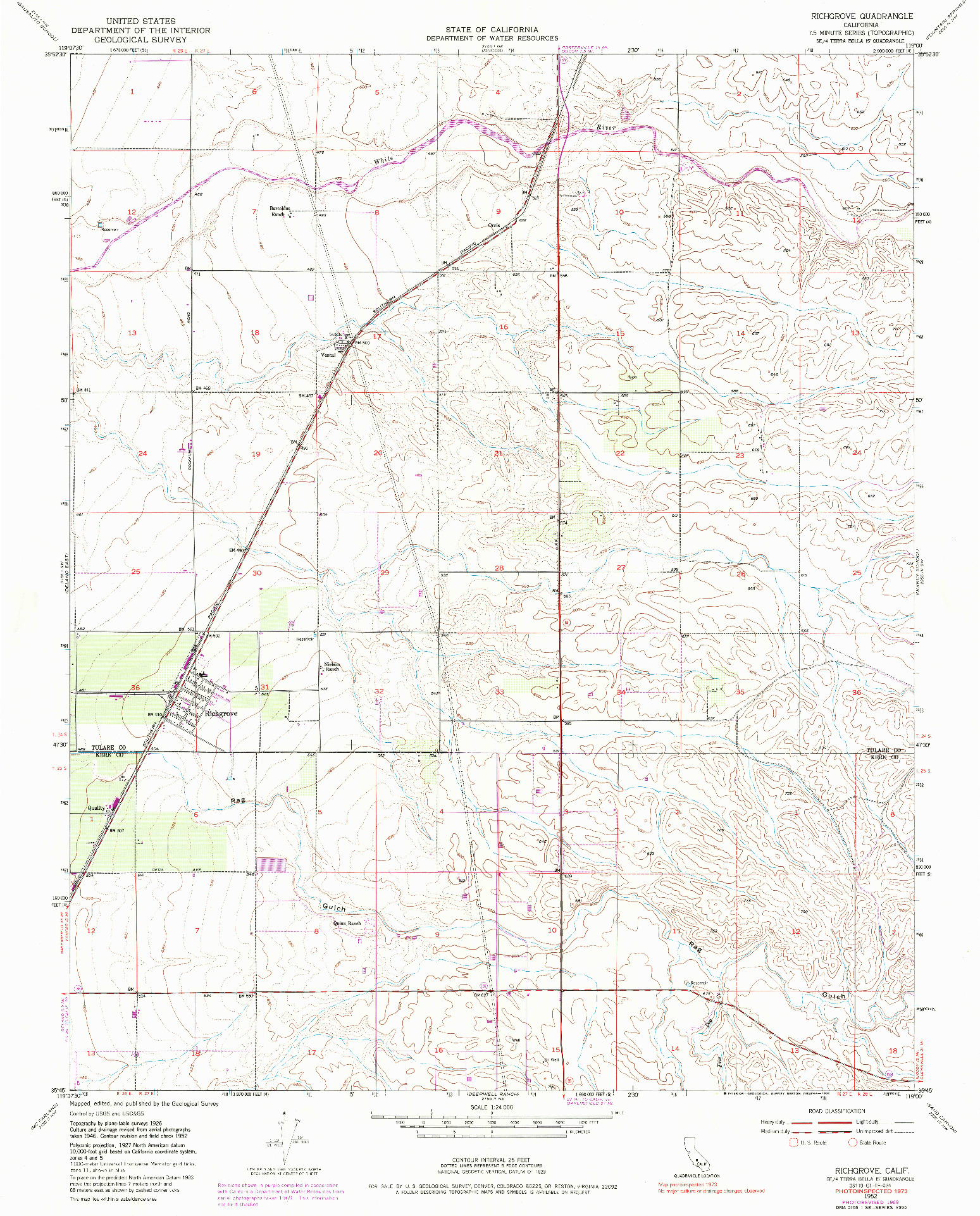 USGS 1:24000-SCALE QUADRANGLE FOR RICHGROVE, CA 1952