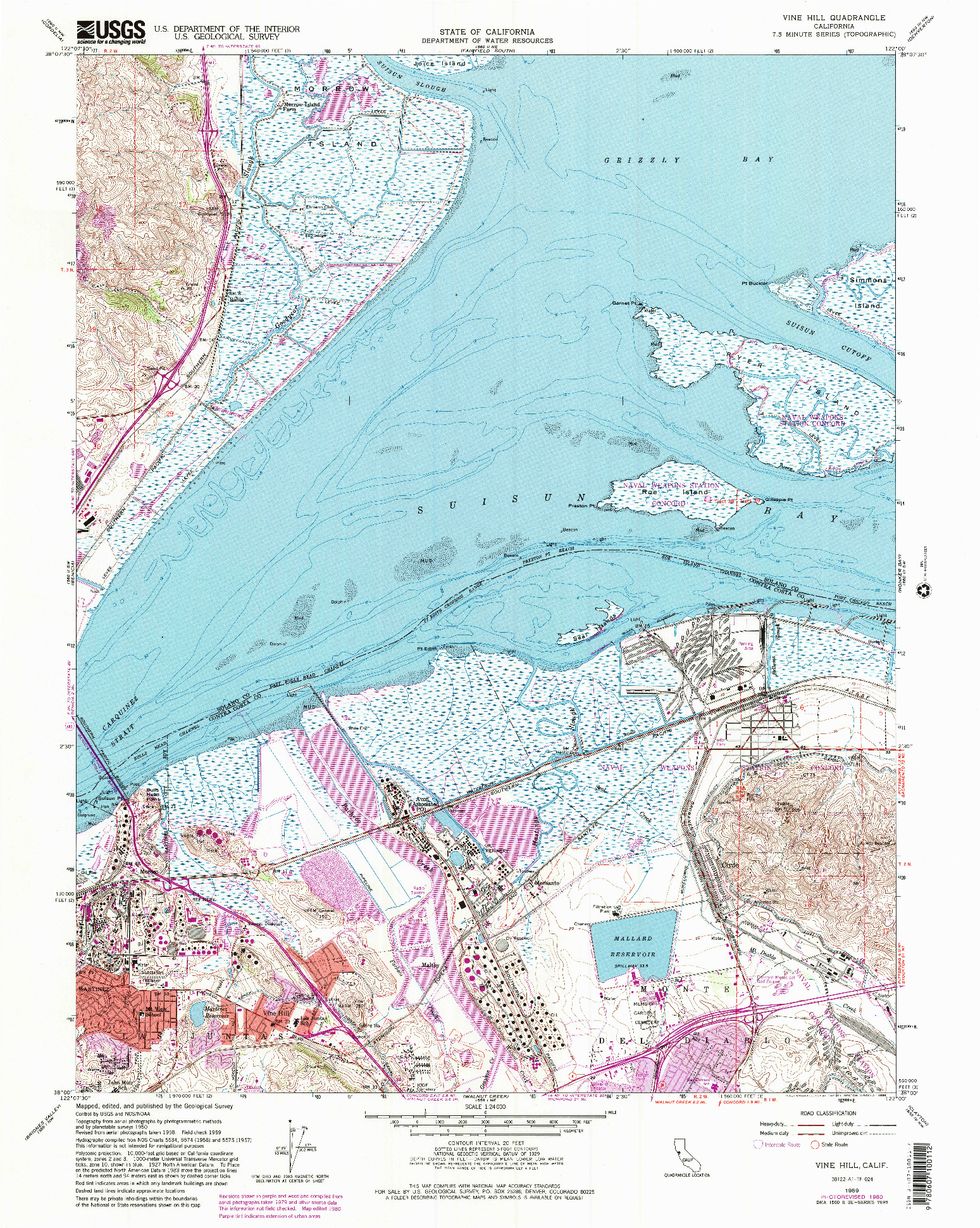 USGS 1:24000-SCALE QUADRANGLE FOR VINE HILL, CA 1959