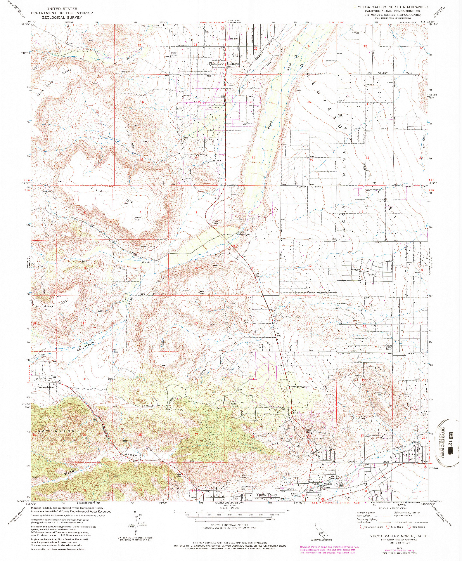 USGS 1:24000-SCALE QUADRANGLE FOR YUCCA VALLEY NORTH, CA 1972