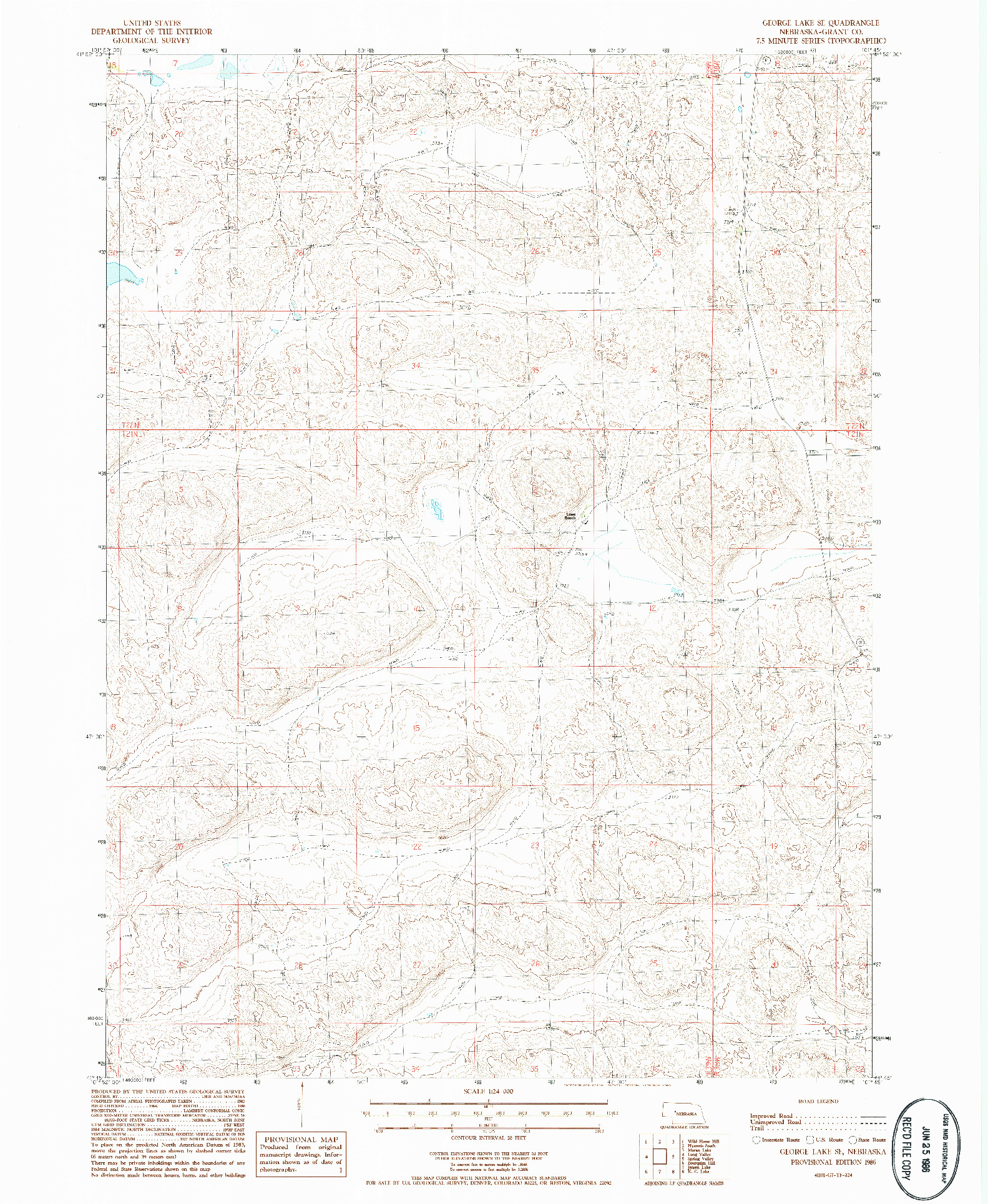 USGS 1:24000-SCALE QUADRANGLE FOR GEORGE LAKE SE, NE 1986
