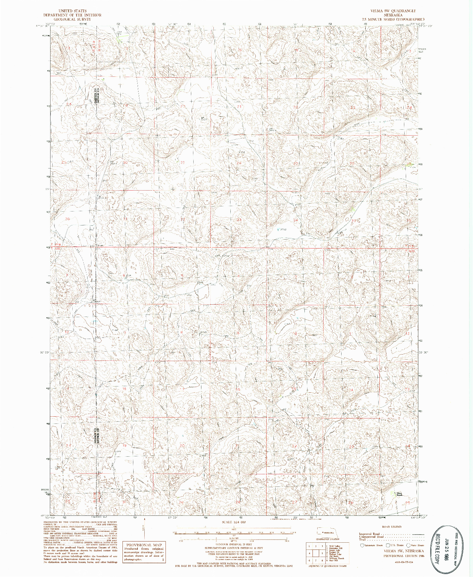 USGS 1:24000-SCALE QUADRANGLE FOR VELMA SW, NE 1986