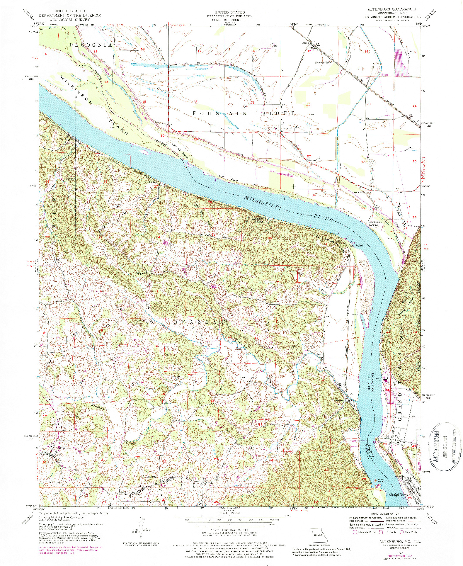 USGS 1:24000-SCALE QUADRANGLE FOR ALTENBURG, MO 1947