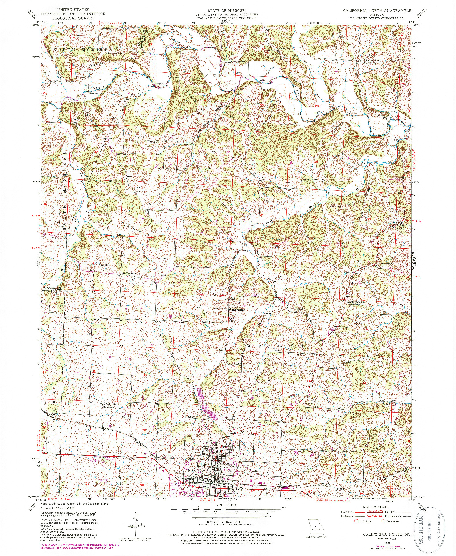 USGS 1:24000-SCALE QUADRANGLE FOR CALIFORNIA NORTH, MO 1952