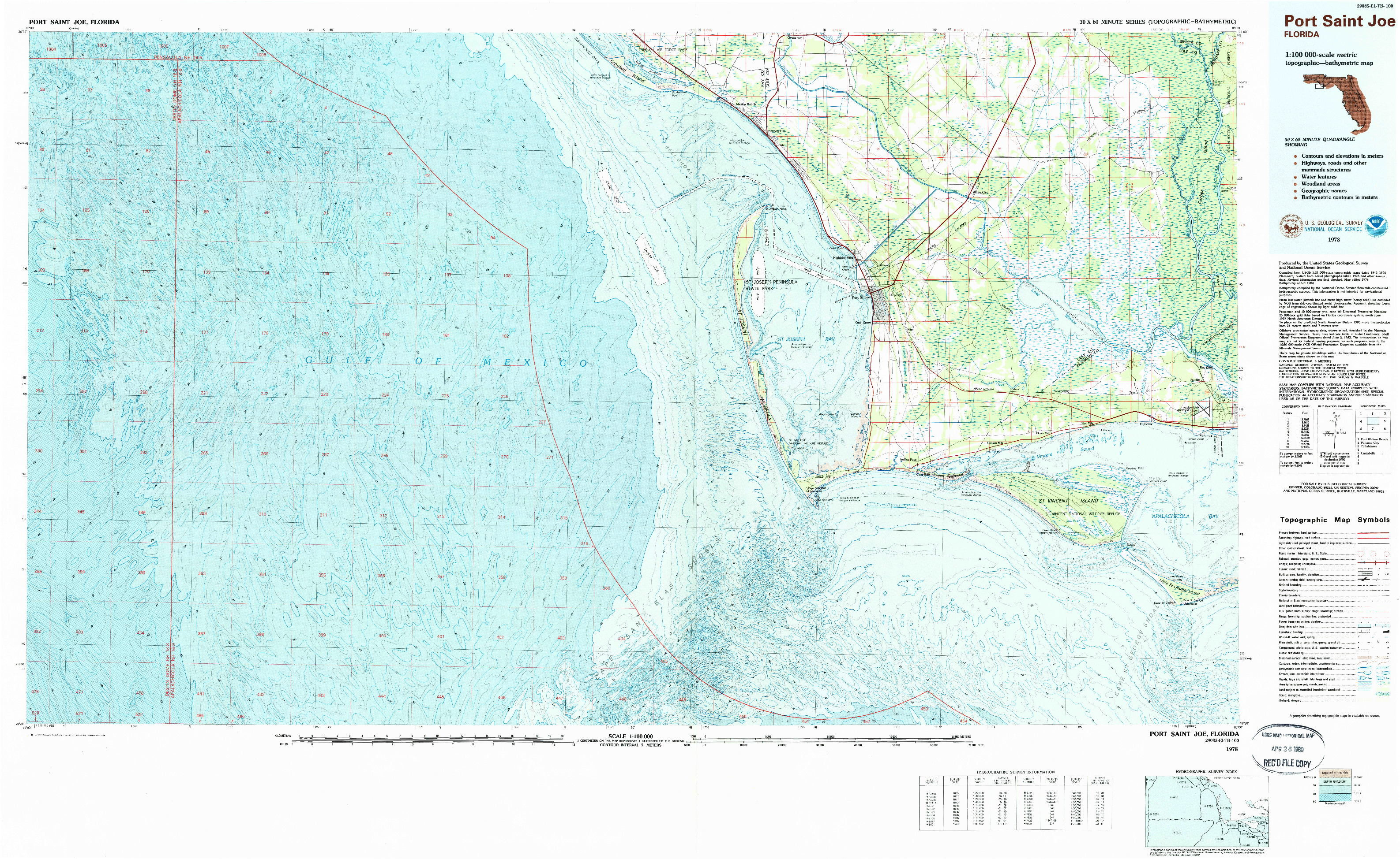USGS 1:100000-SCALE QUADRANGLE FOR PORT SAINT JOE, FL 1978