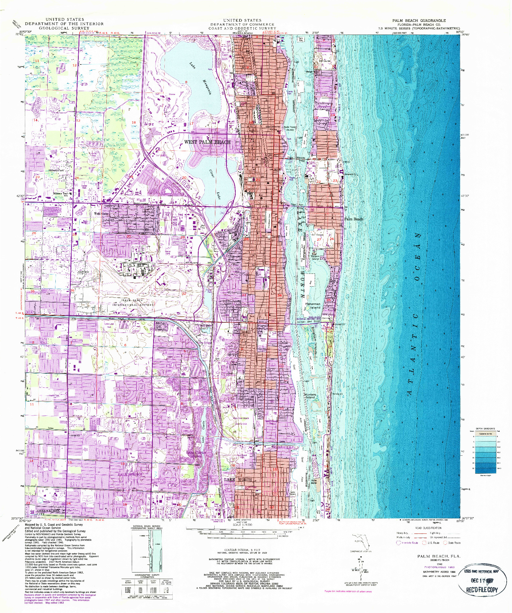 USGS 1:24000-SCALE QUADRANGLE FOR PALM BEACH, FL 1946