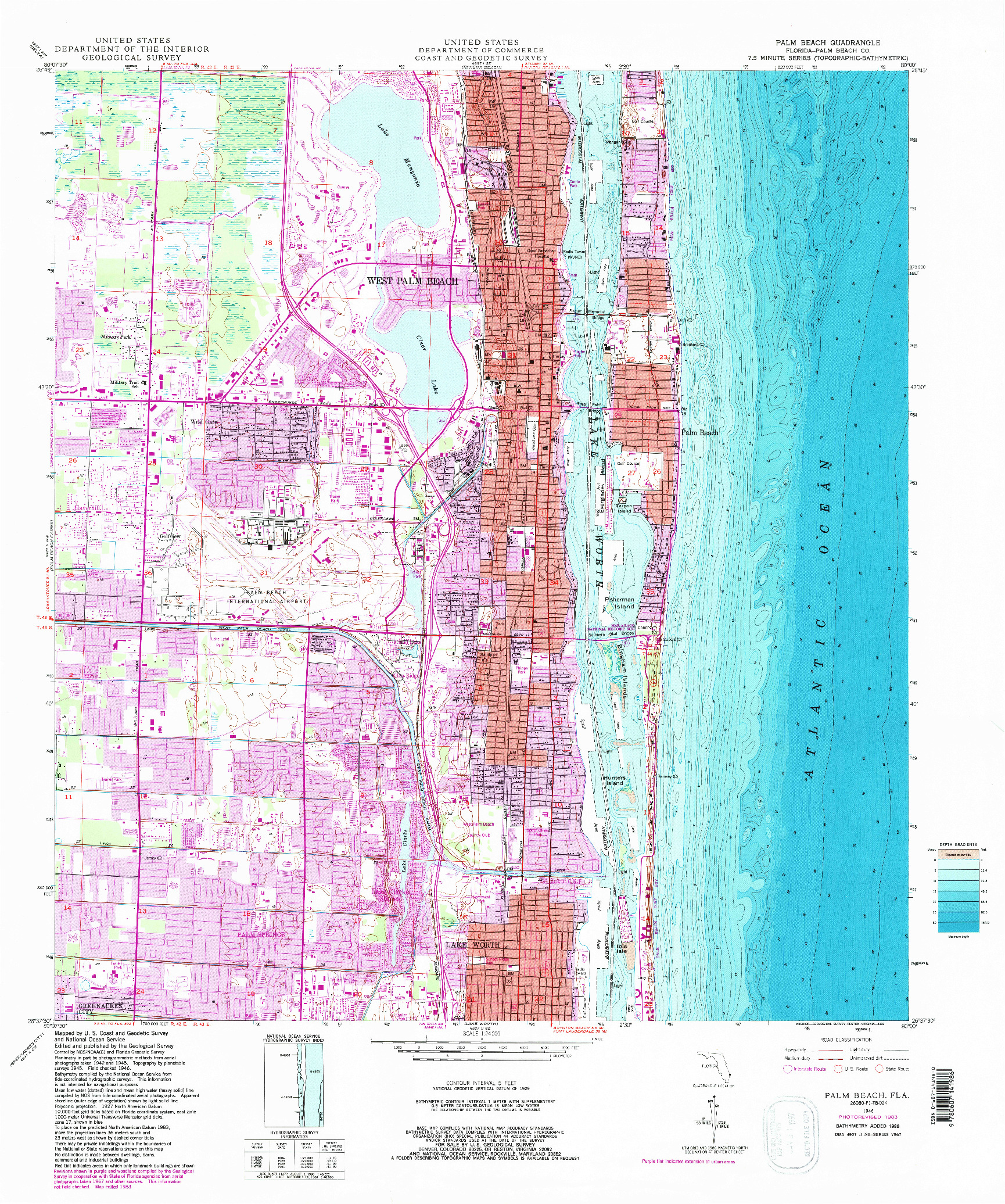 USGS 1:24000-SCALE QUADRANGLE FOR PALM BEACH, FL 1946