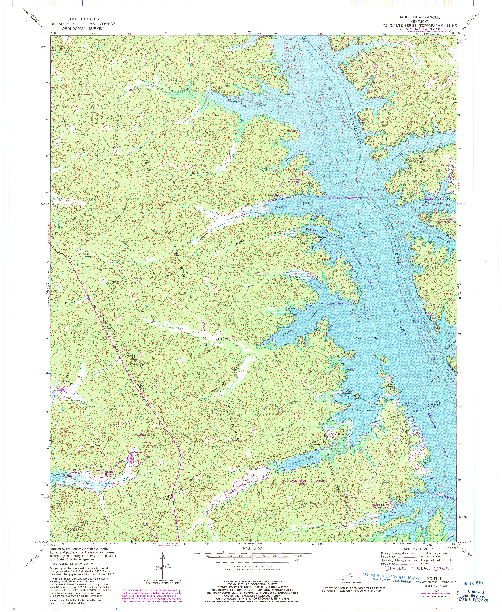 USGS 1:24000-SCALE QUADRANGLE FOR MONT, KY 1967