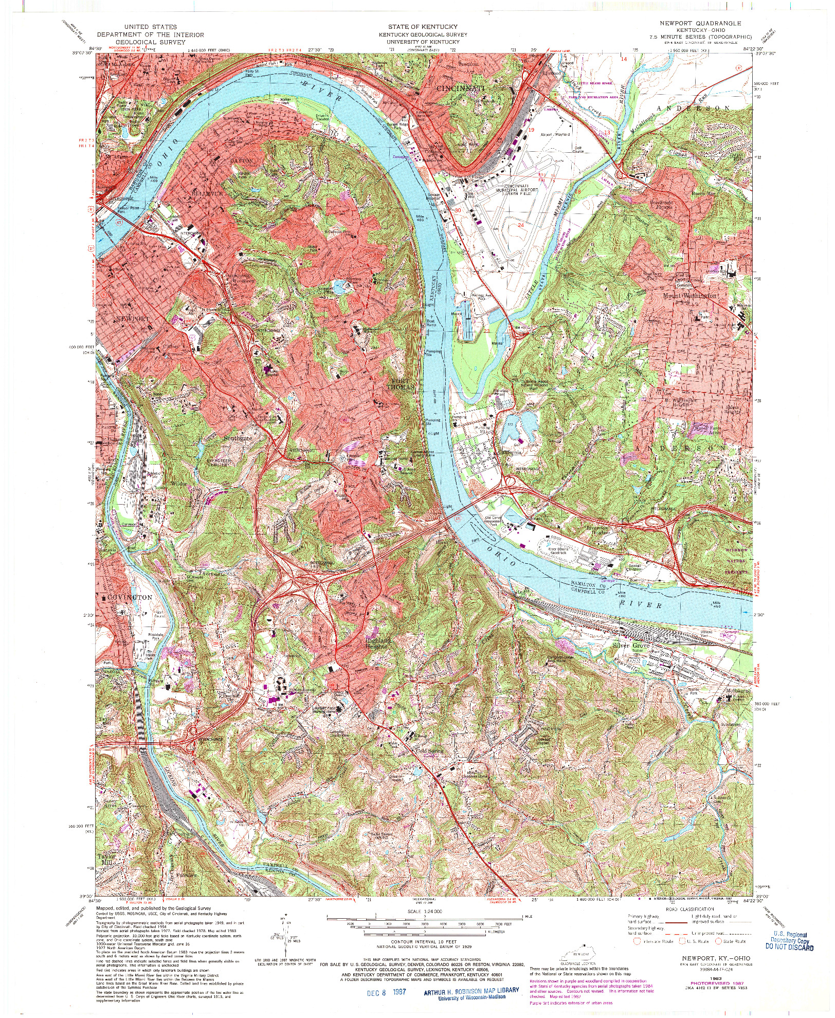 USGS 1:24000-SCALE QUADRANGLE FOR NEWPORT, KY 1983