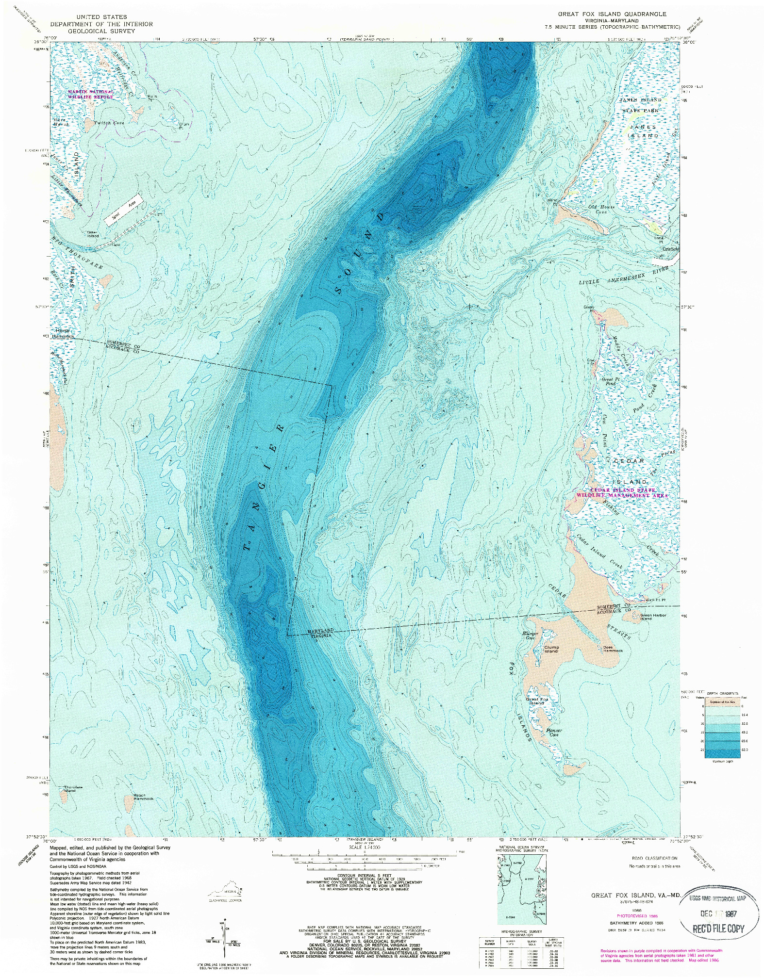 USGS 1:24000-SCALE QUADRANGLE FOR GREAT FOX ISLAND, VA 1968