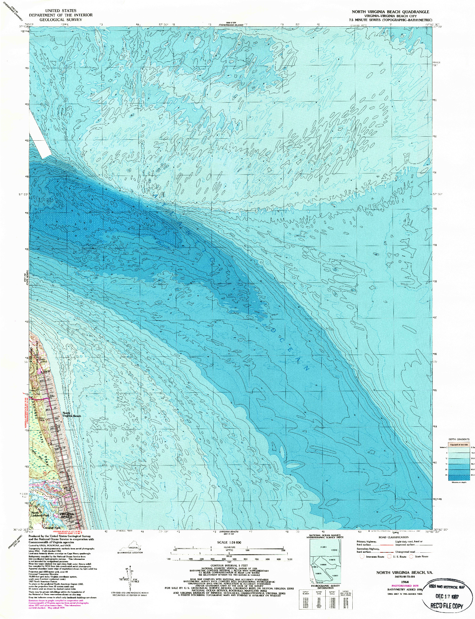 USGS 1:24000-SCALE QUADRANGLE FOR NORTH VIRGINIA BEACH, VA 1964