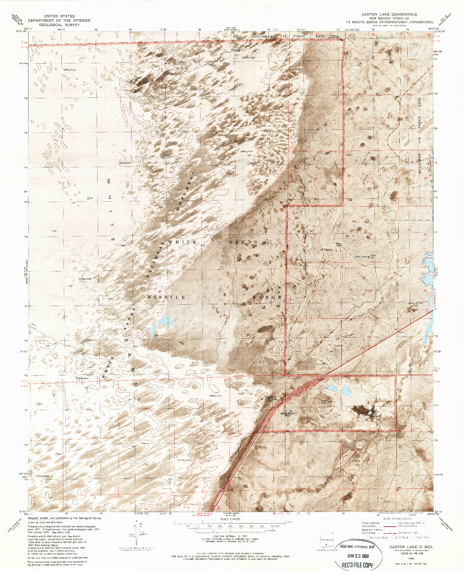 USGS 1:24000-SCALE QUADRANGLE FOR GARTON LAKE, NM 1982