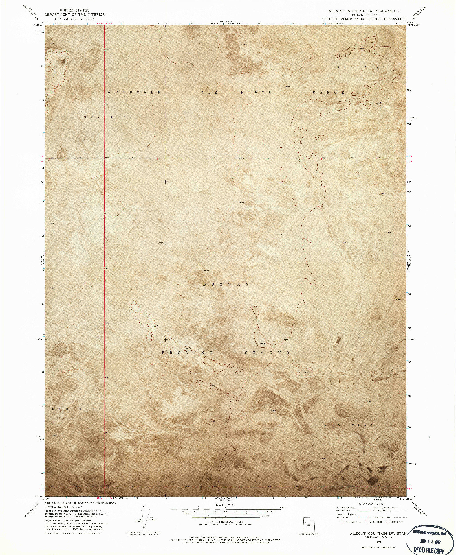 USGS 1:24000-SCALE QUADRANGLE FOR WILDCAT MOUNTAIN SW, UT 1973