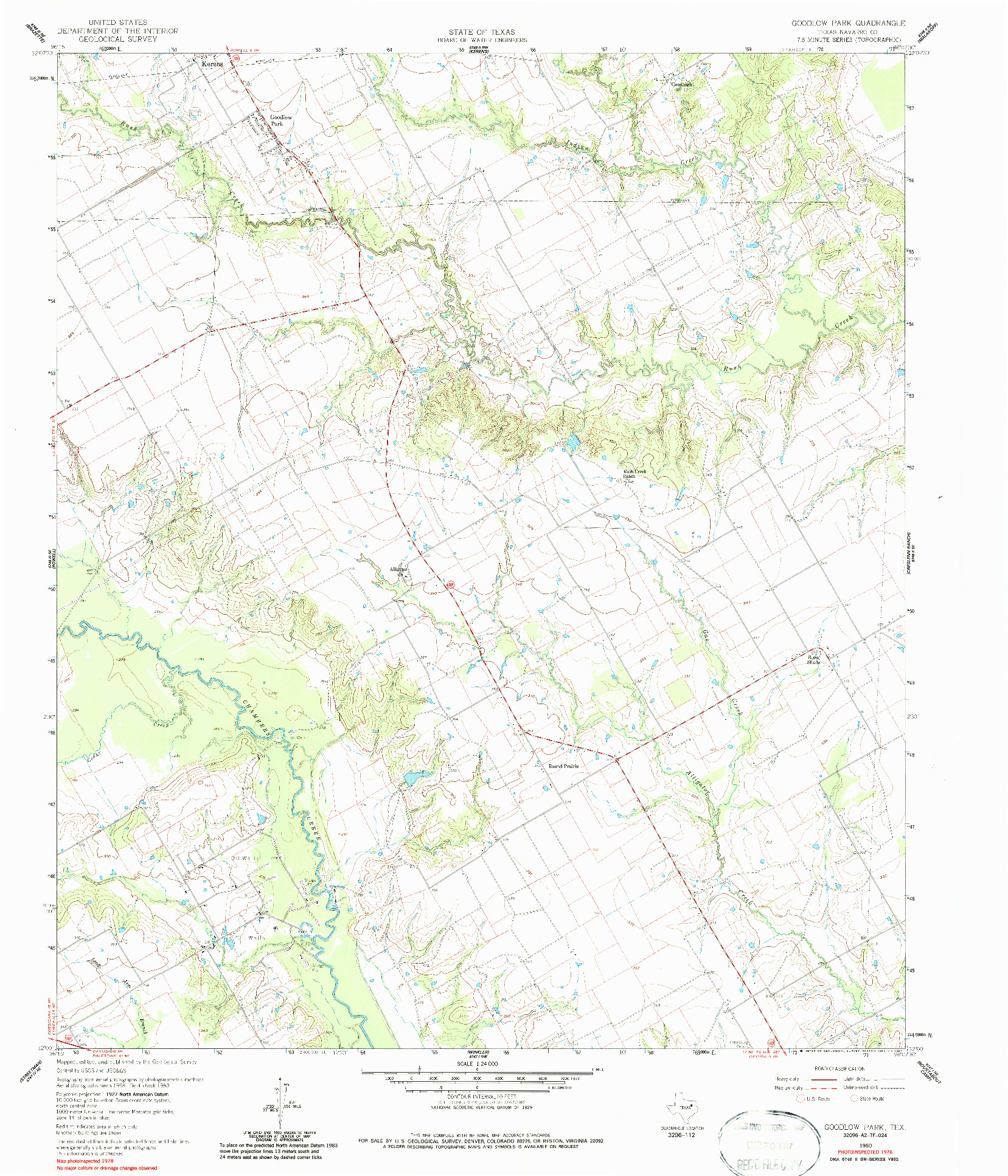 USGS 1:24000-SCALE QUADRANGLE FOR GOODLOW PARK, TX 1960