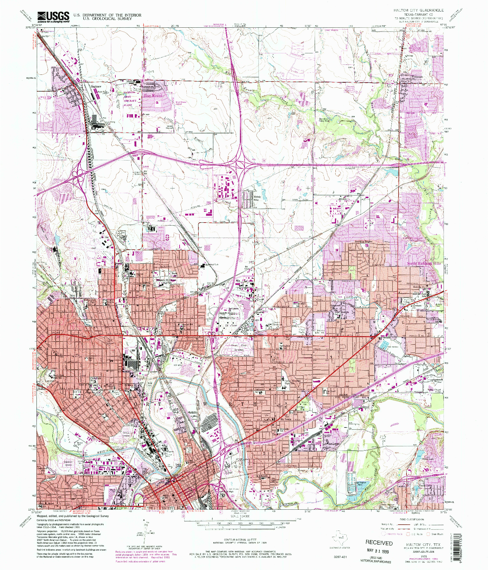 USGS 1:24000-SCALE QUADRANGLE FOR HALTOM CITY, TX 1955