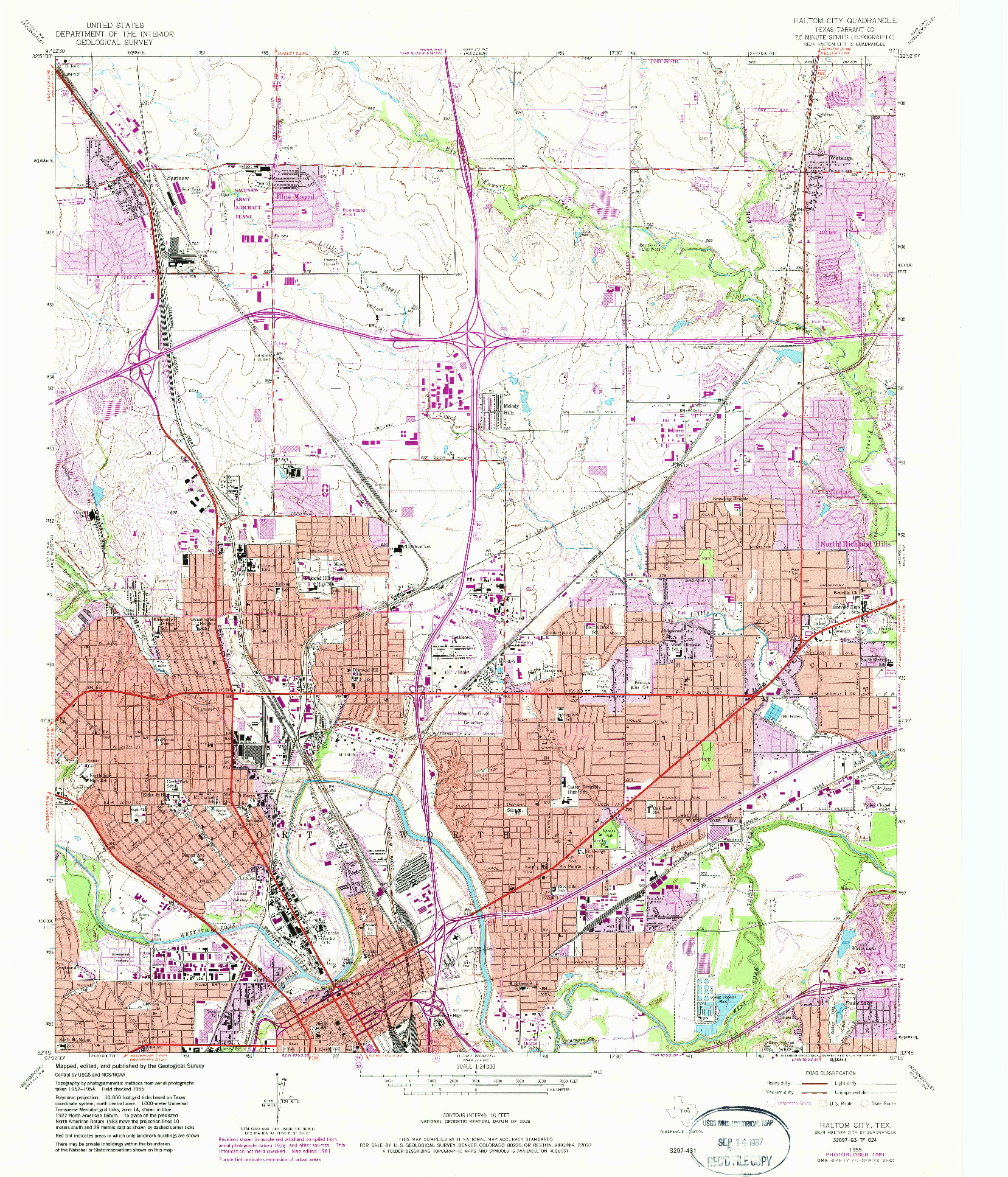 USGS 1:24000-SCALE QUADRANGLE FOR HALTOM CITY, TX 1955