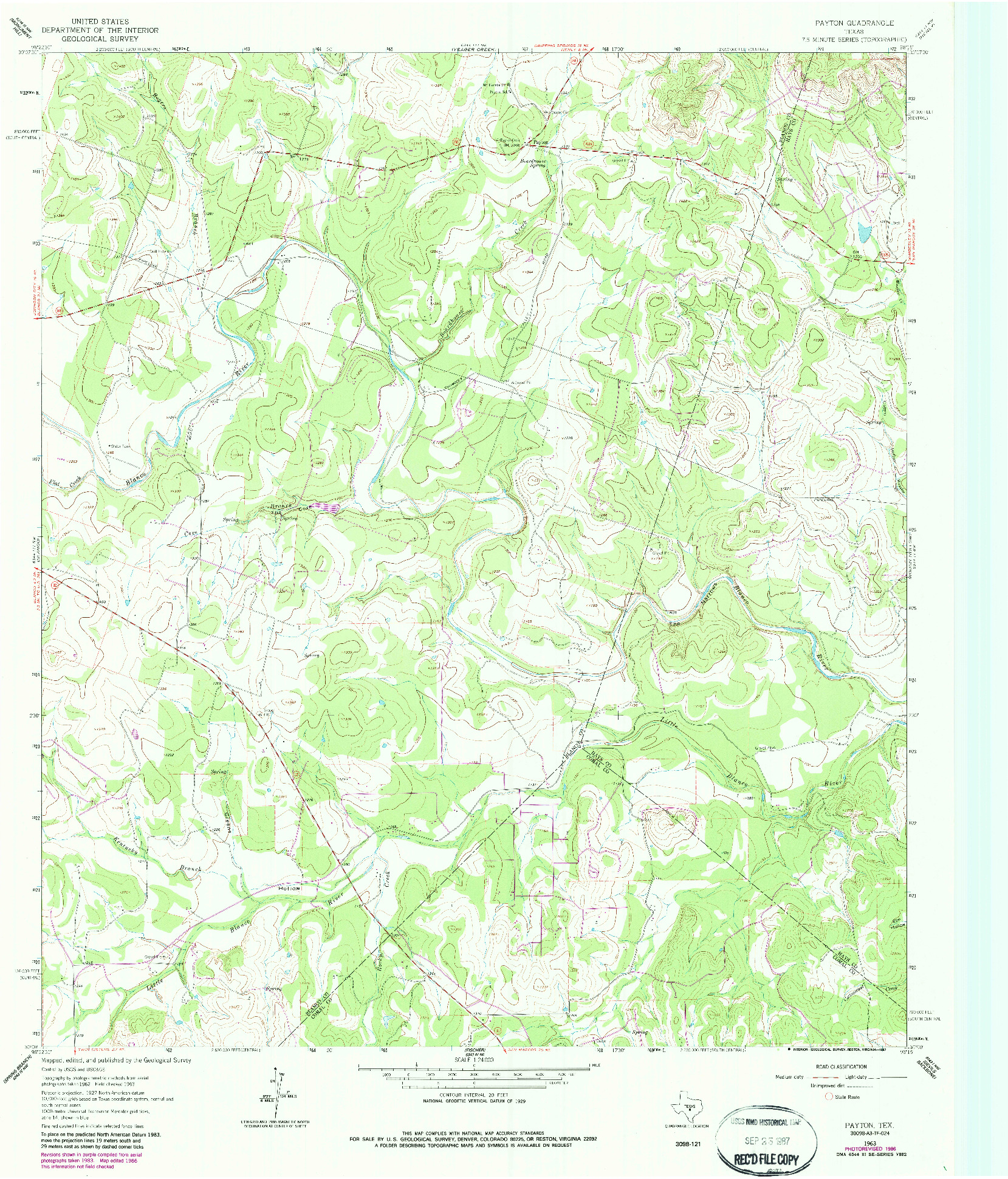 USGS 1:24000-SCALE QUADRANGLE FOR PAYTON, TX 1963