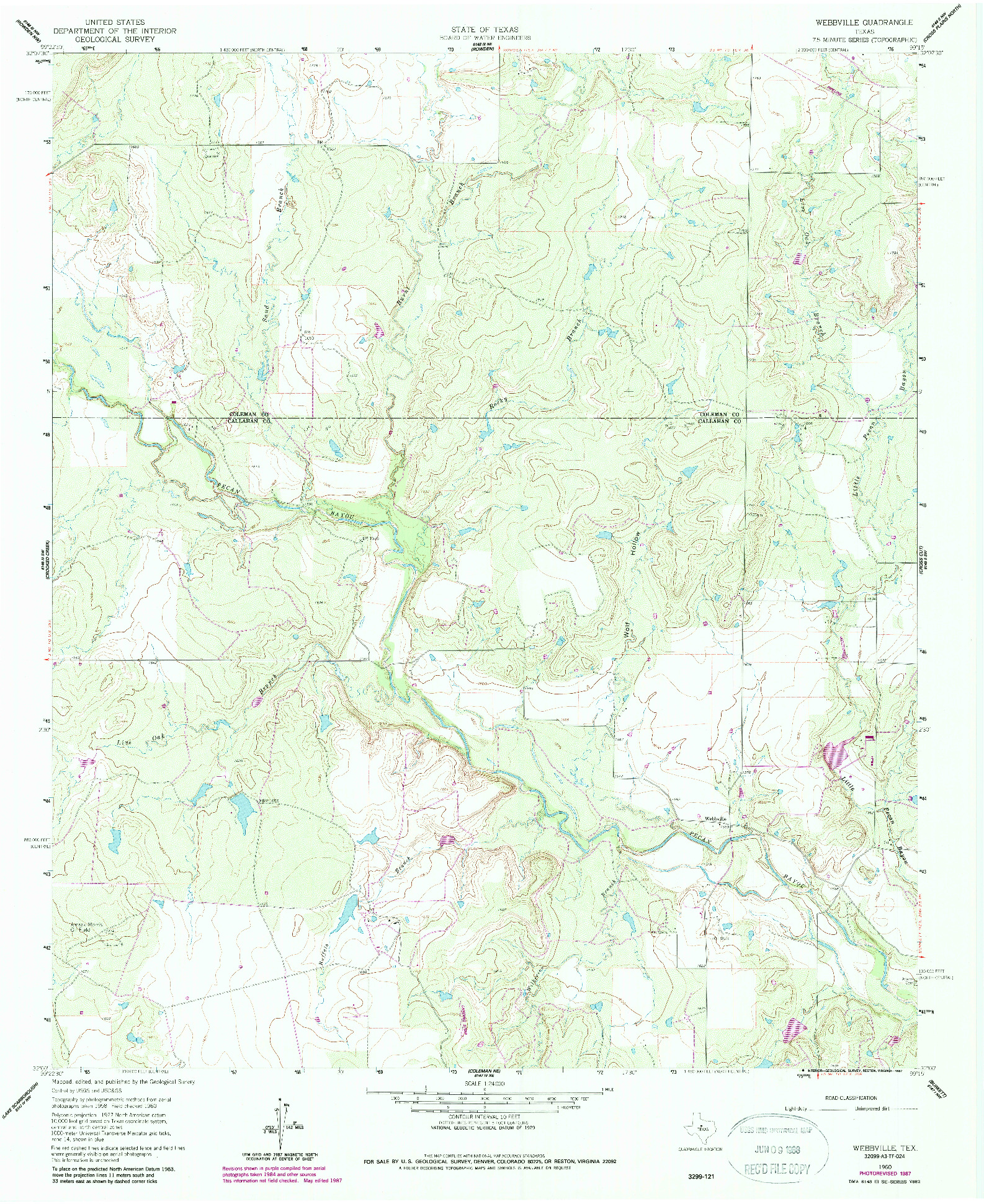 USGS 1:24000-SCALE QUADRANGLE FOR WEBBVILLE, TX 1960