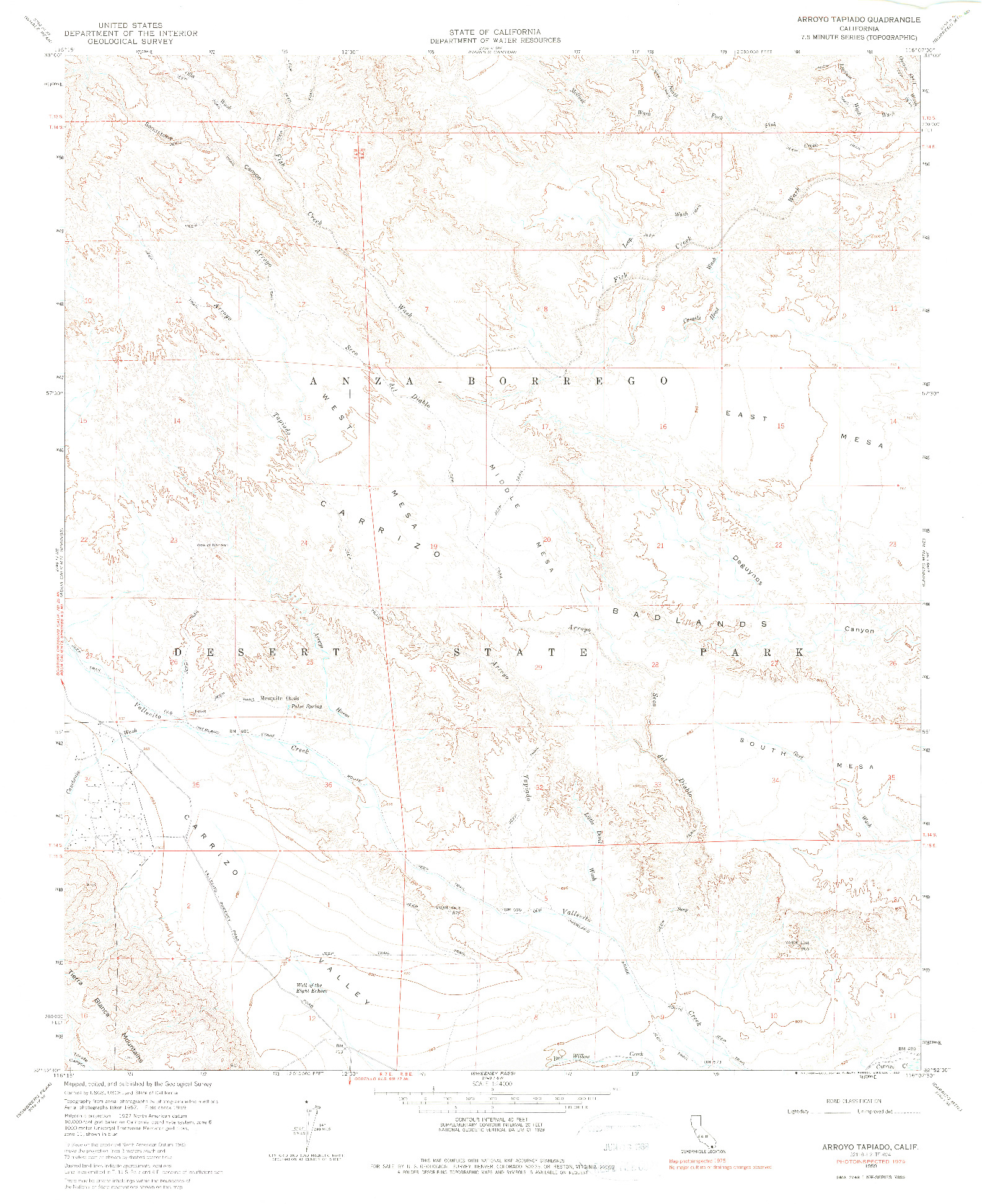 USGS 1:24000-SCALE QUADRANGLE FOR ARROYO TAPIADO, CA 1959