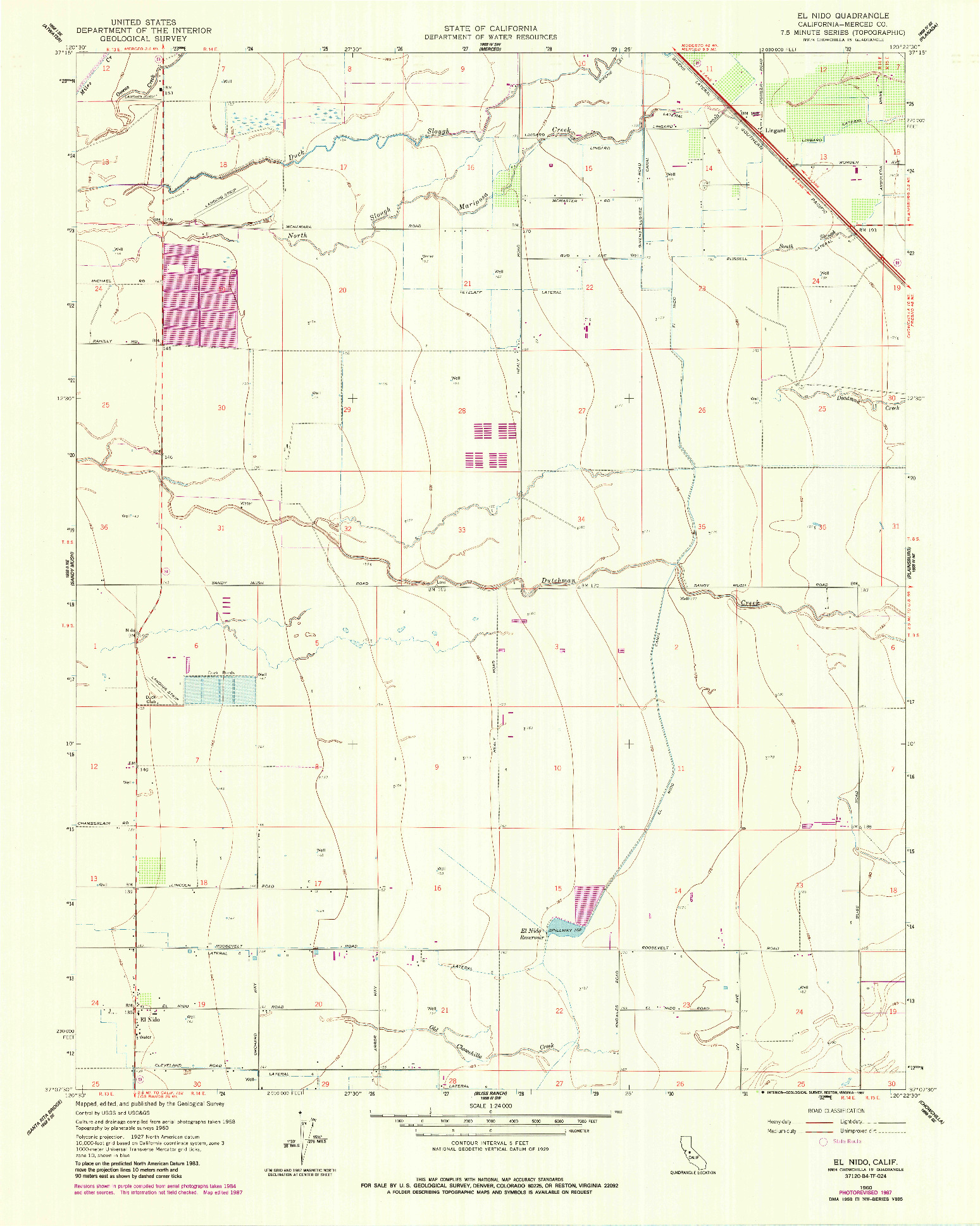 USGS 1:24000-SCALE QUADRANGLE FOR EL NIDO, CA 1960