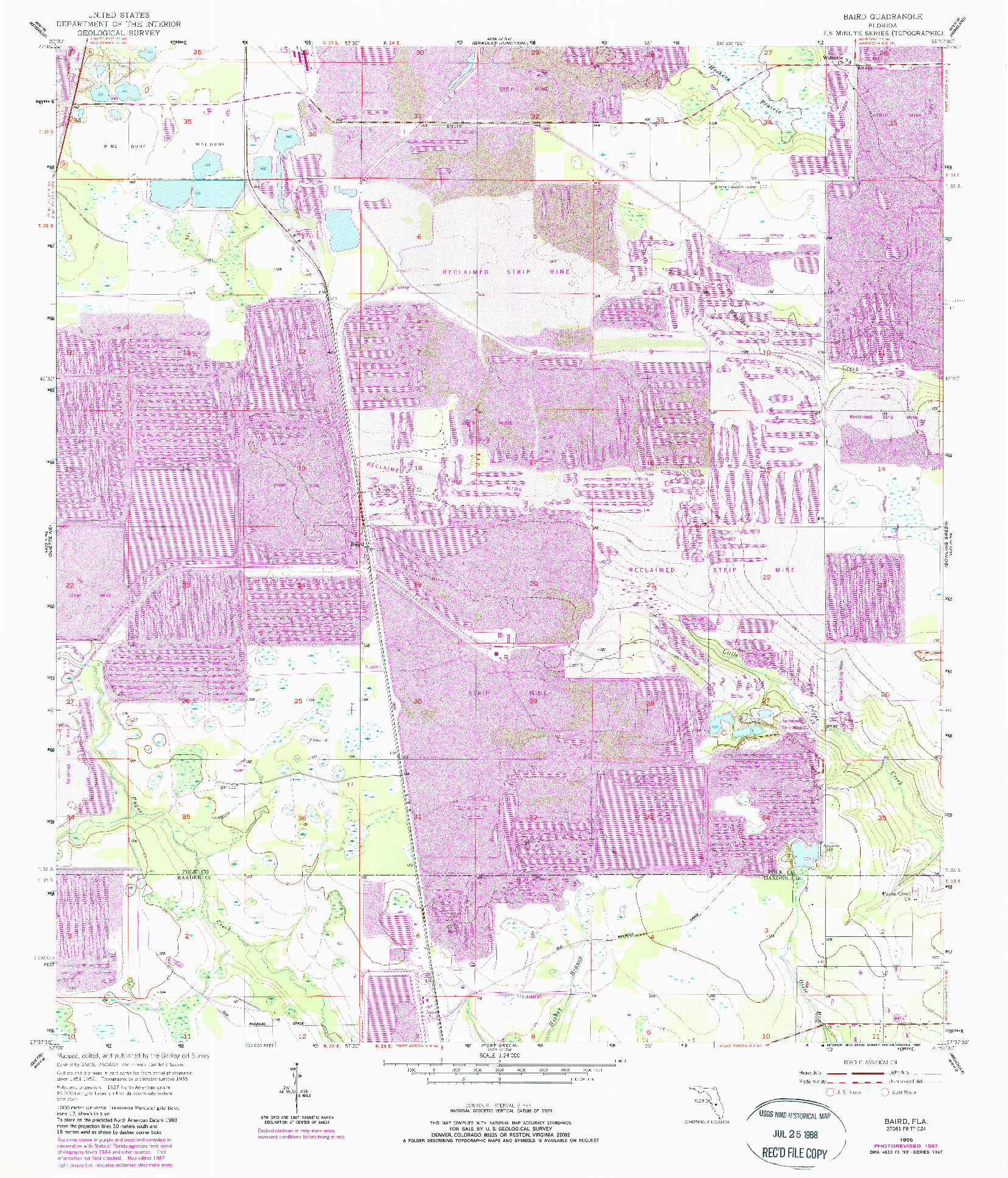 USGS 1:24000-SCALE QUADRANGLE FOR BAIRD, FL 1955