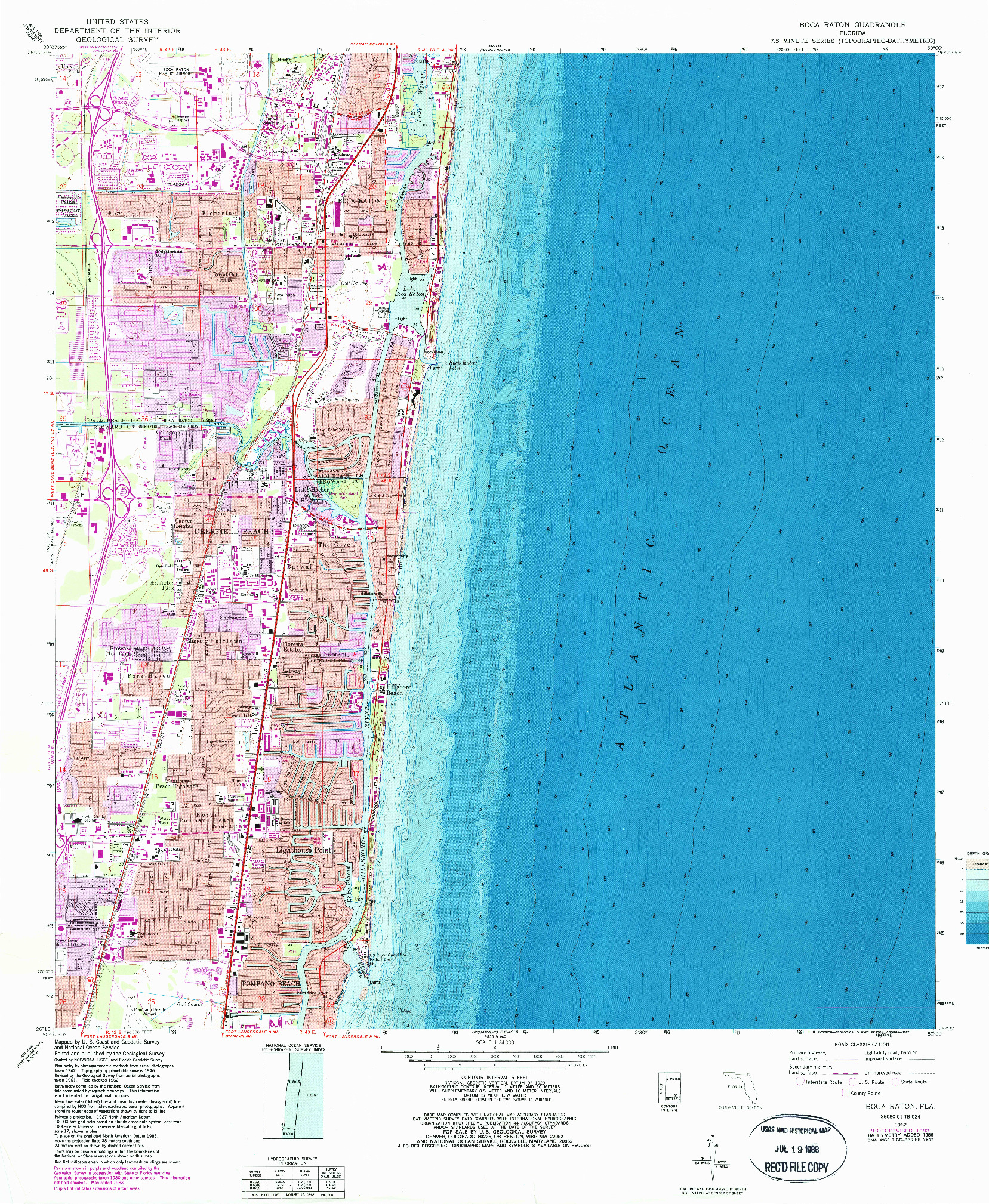 USGS 1:24000-SCALE QUADRANGLE FOR BOCA RATON, FL 1962