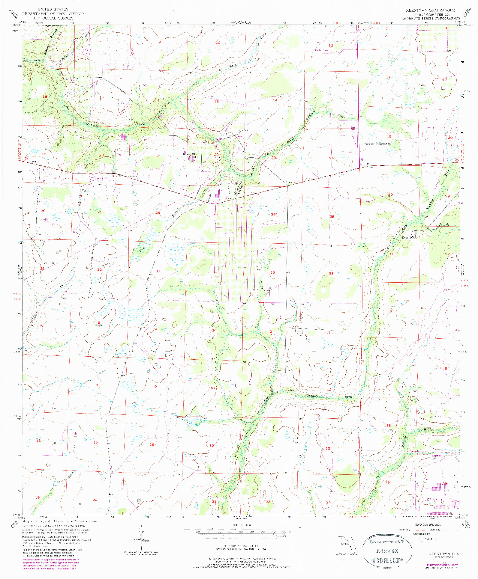 USGS 1:24000-SCALE QUADRANGLE FOR KEENTOWN, FL 1956