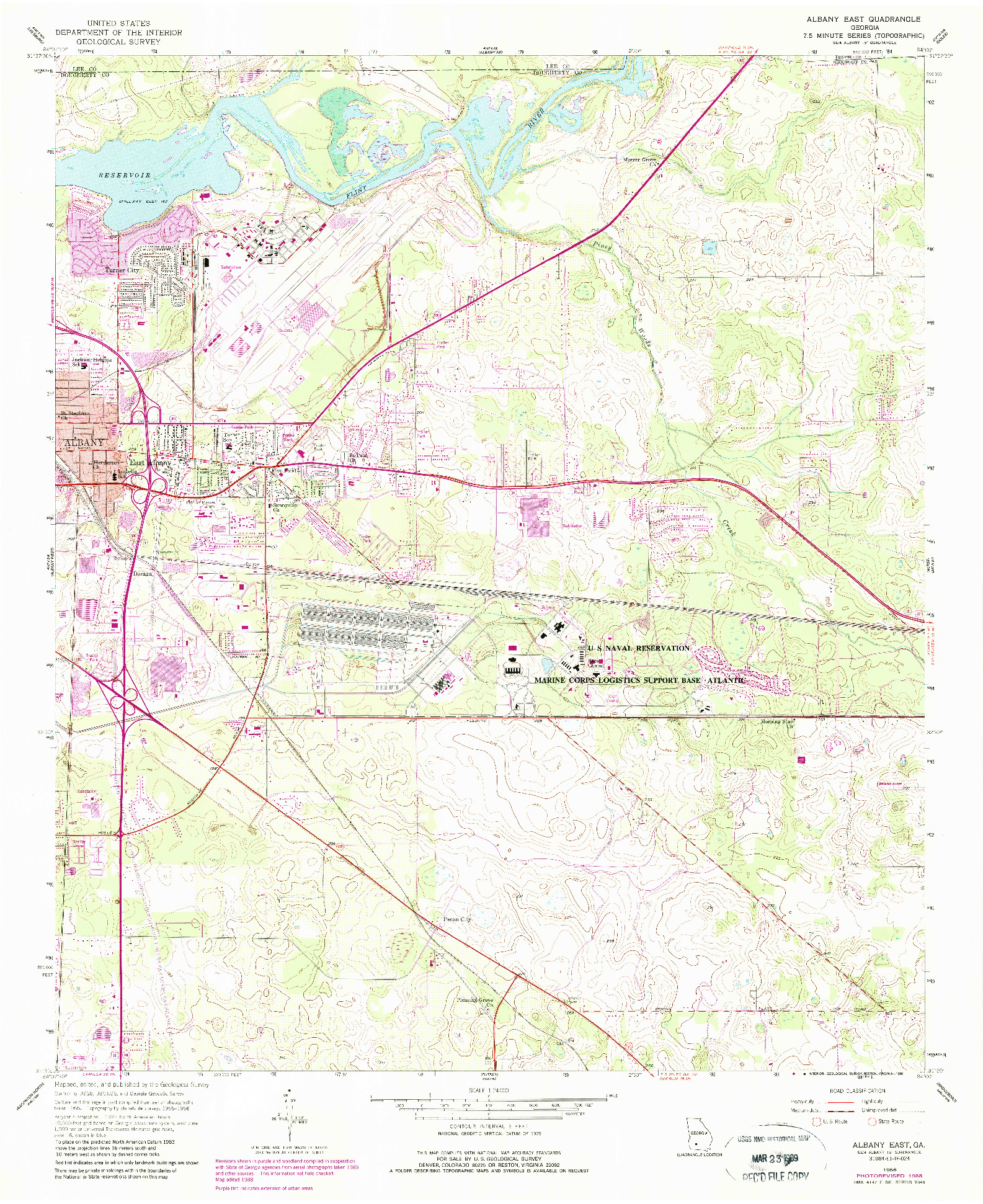 USGS 1:24000-SCALE QUADRANGLE FOR ALBANY EAST, GA 1956