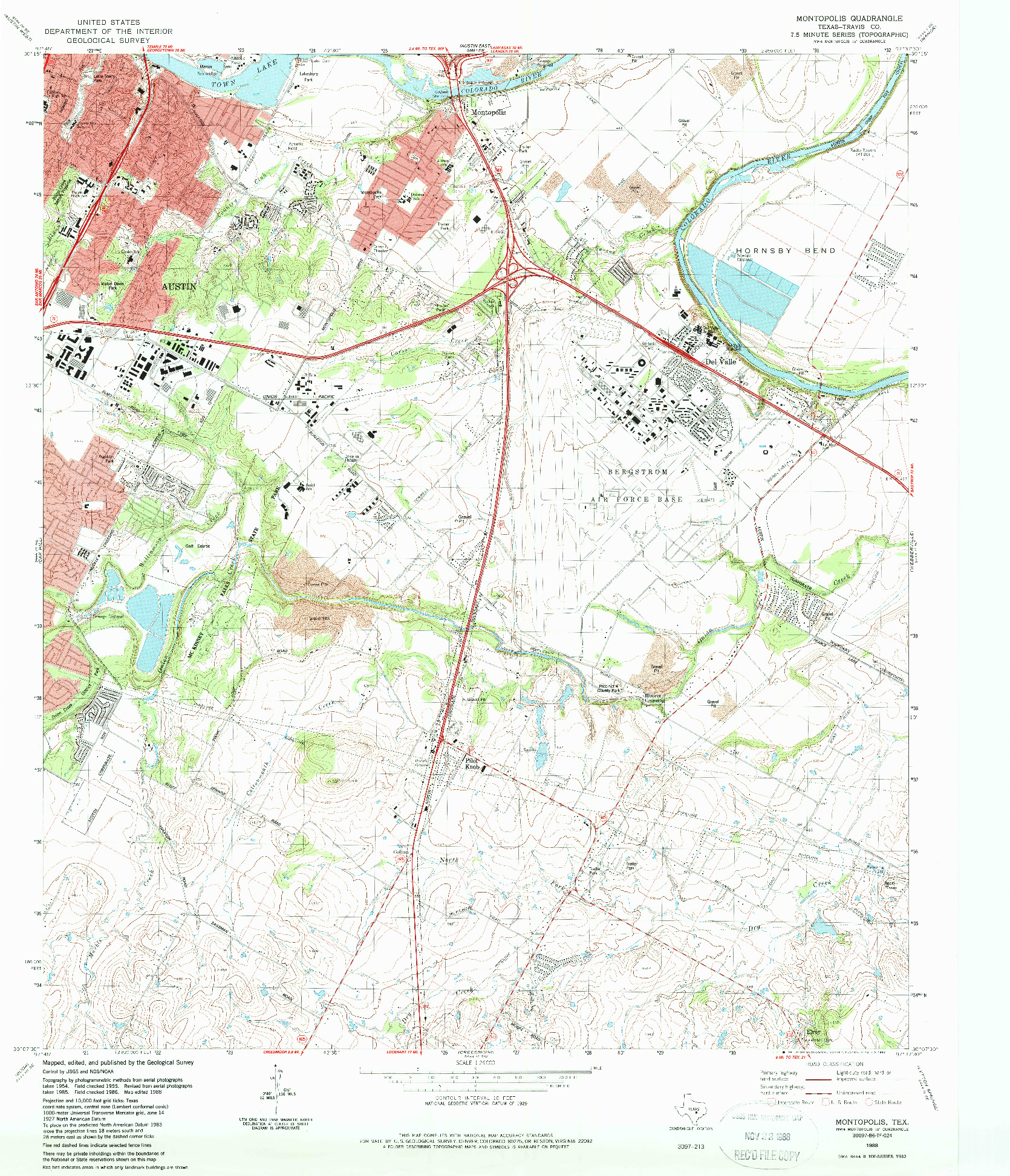 USGS 1:24000-SCALE QUADRANGLE FOR MONTOPOLIS, TX 1988