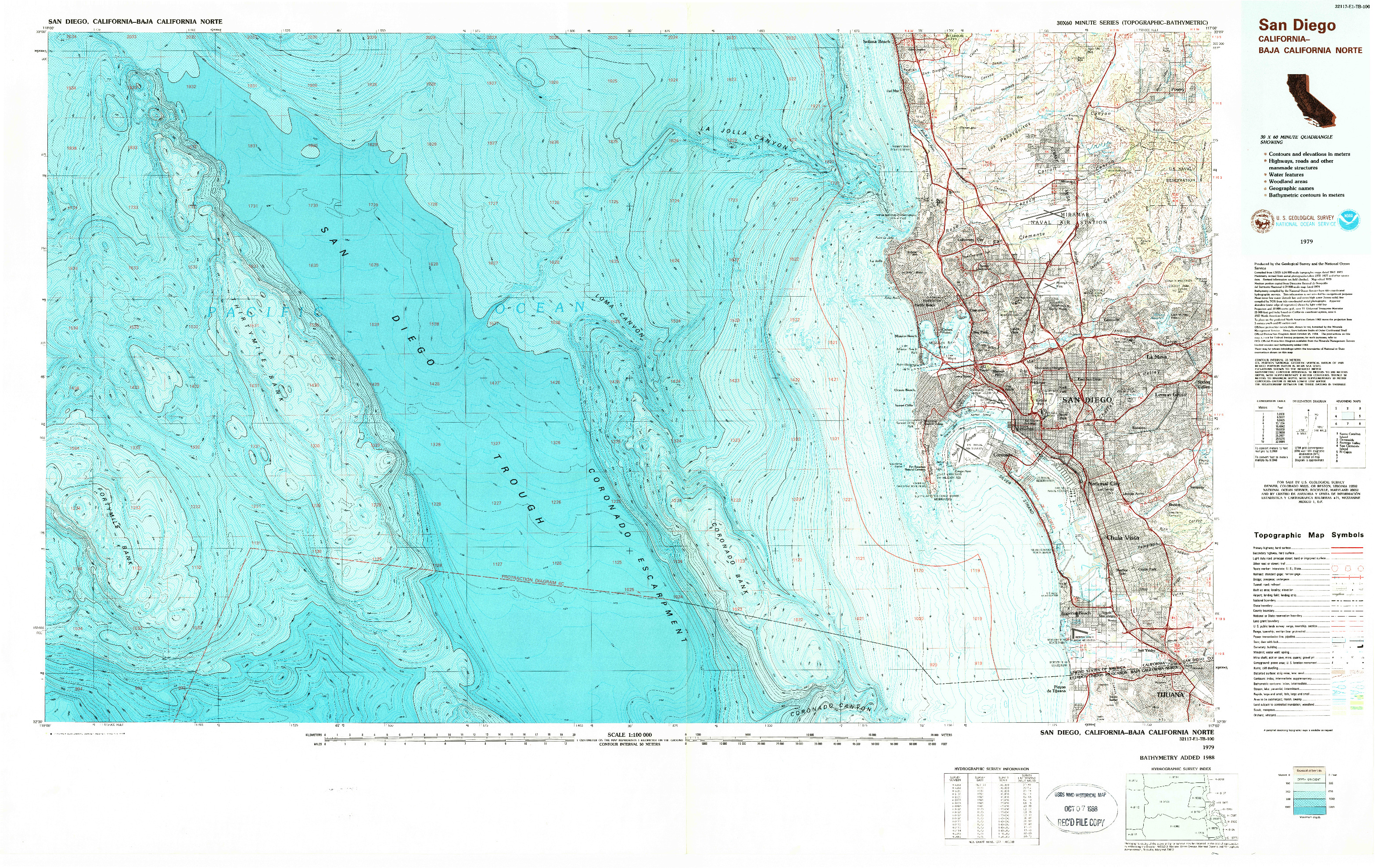 USGS 1:100000-SCALE QUADRANGLE FOR SAN DIEGO, CA 1979