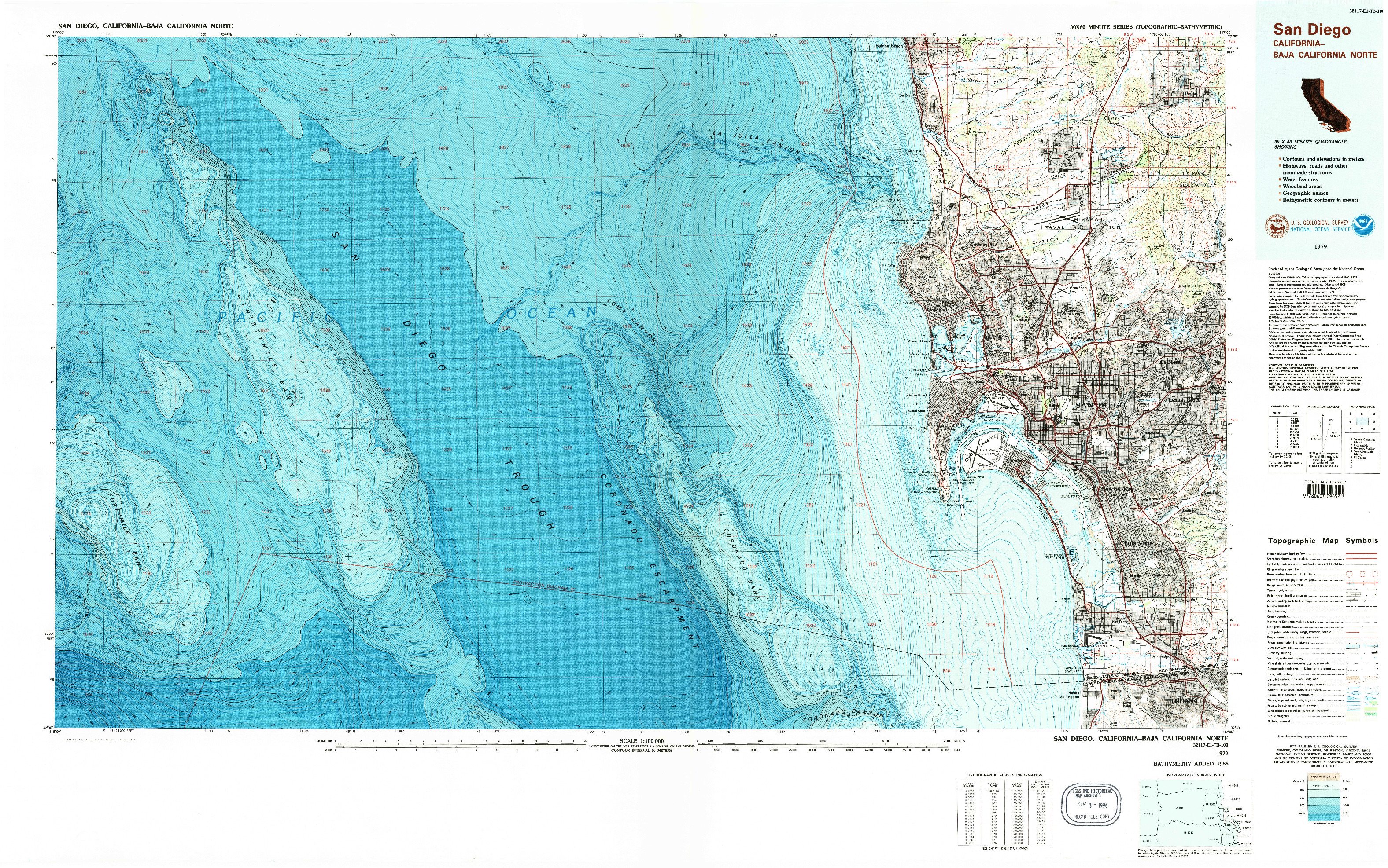 USGS 1:100000-SCALE QUADRANGLE FOR SAN DIEGO, CA 1979