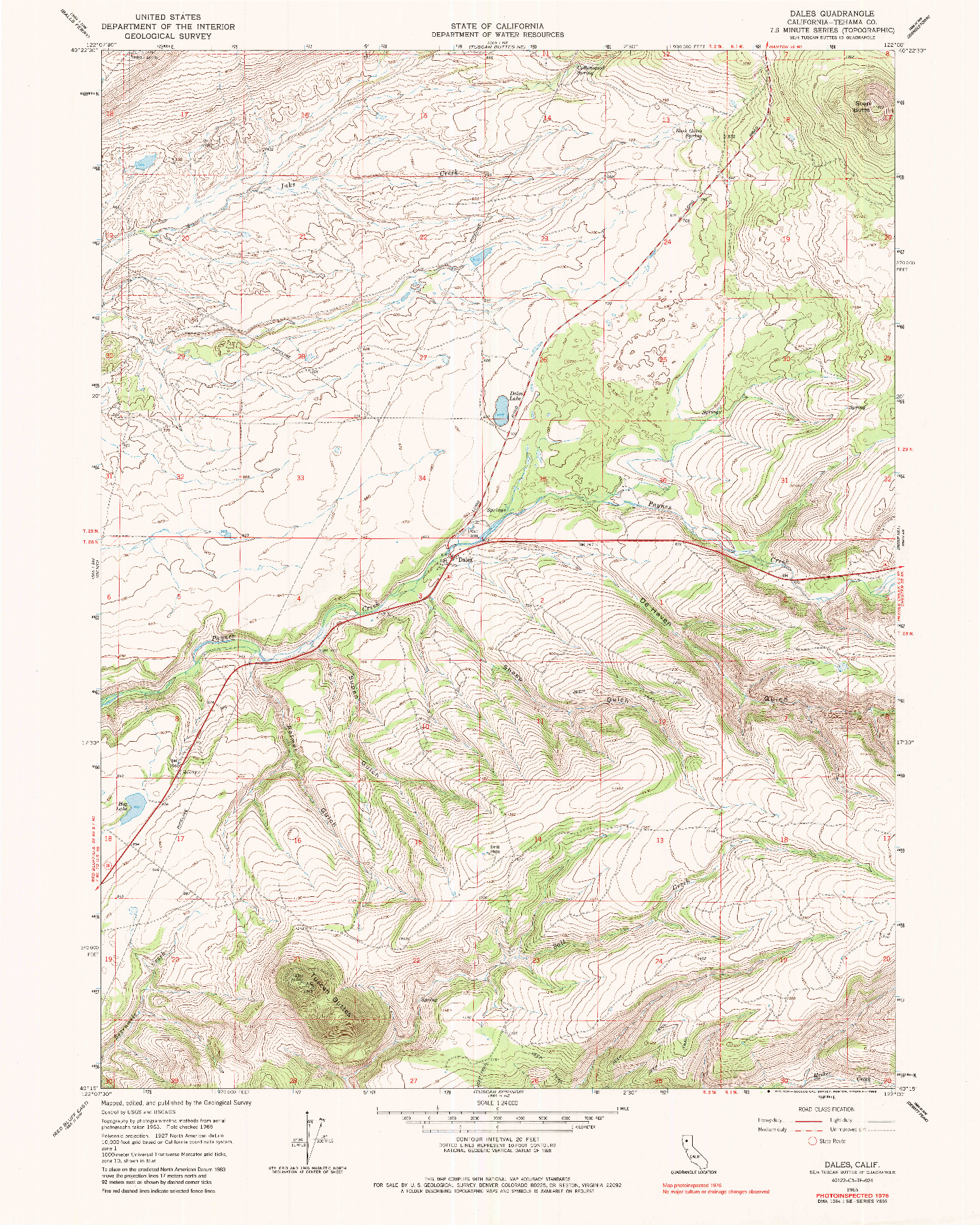 USGS 1:24000-SCALE QUADRANGLE FOR DALES, CA 1965