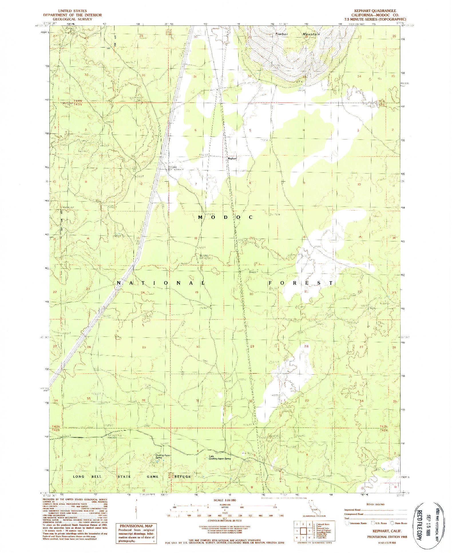 USGS 1:24000-SCALE QUADRANGLE FOR KEPHART, CA 1988