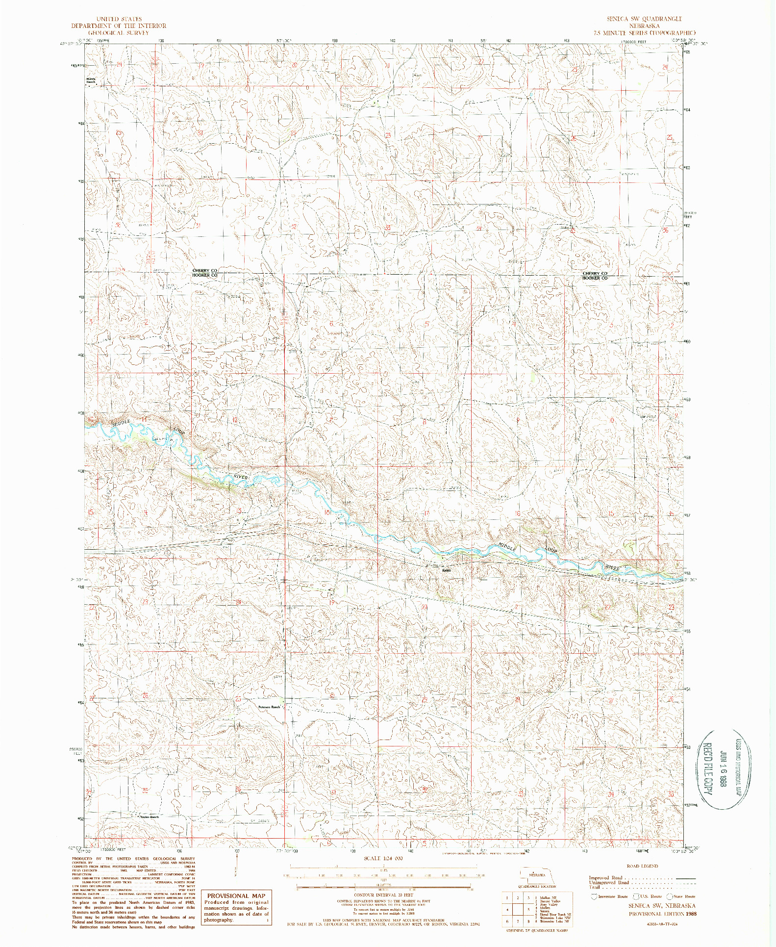 USGS 1:24000-SCALE QUADRANGLE FOR SENECA SW, NE 1988