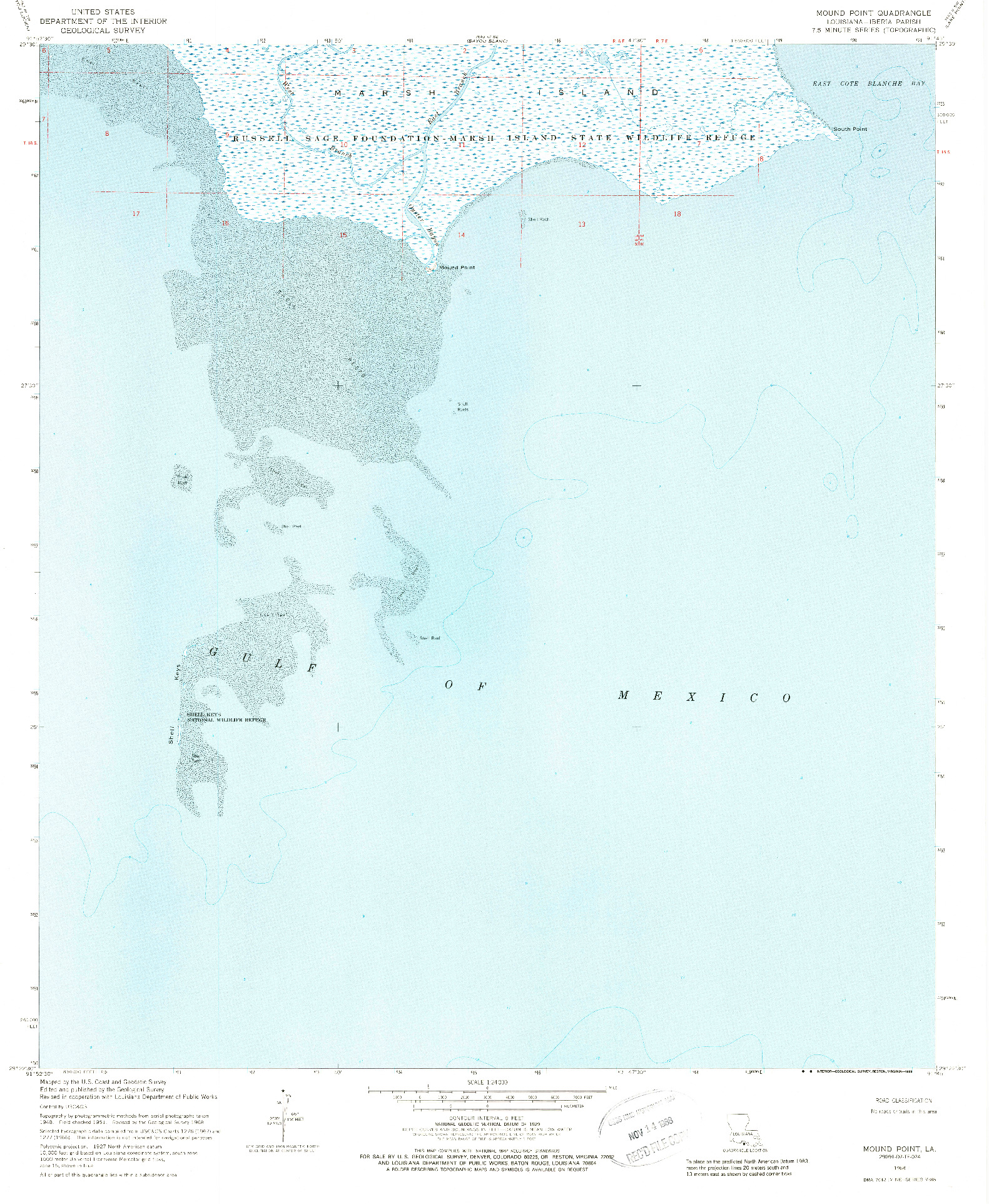 USGS 1:24000-SCALE QUADRANGLE FOR MOUND POINT, LA 1968