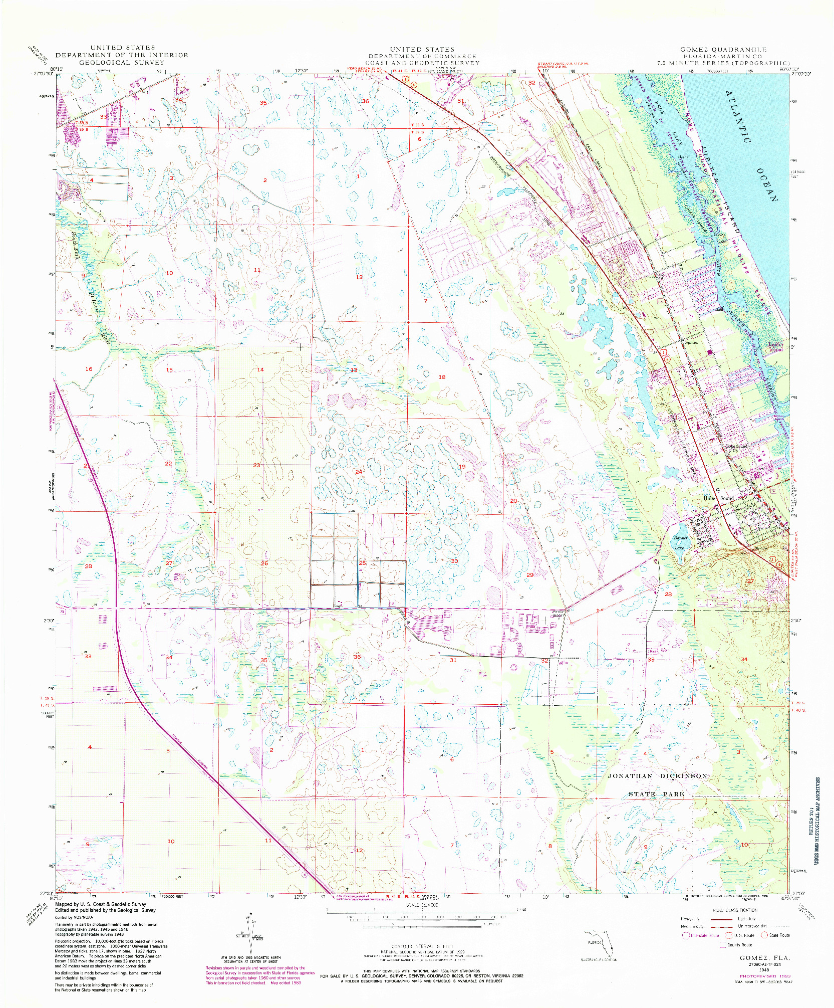 USGS 1:24000-SCALE QUADRANGLE FOR GOMEZ, FL 1948