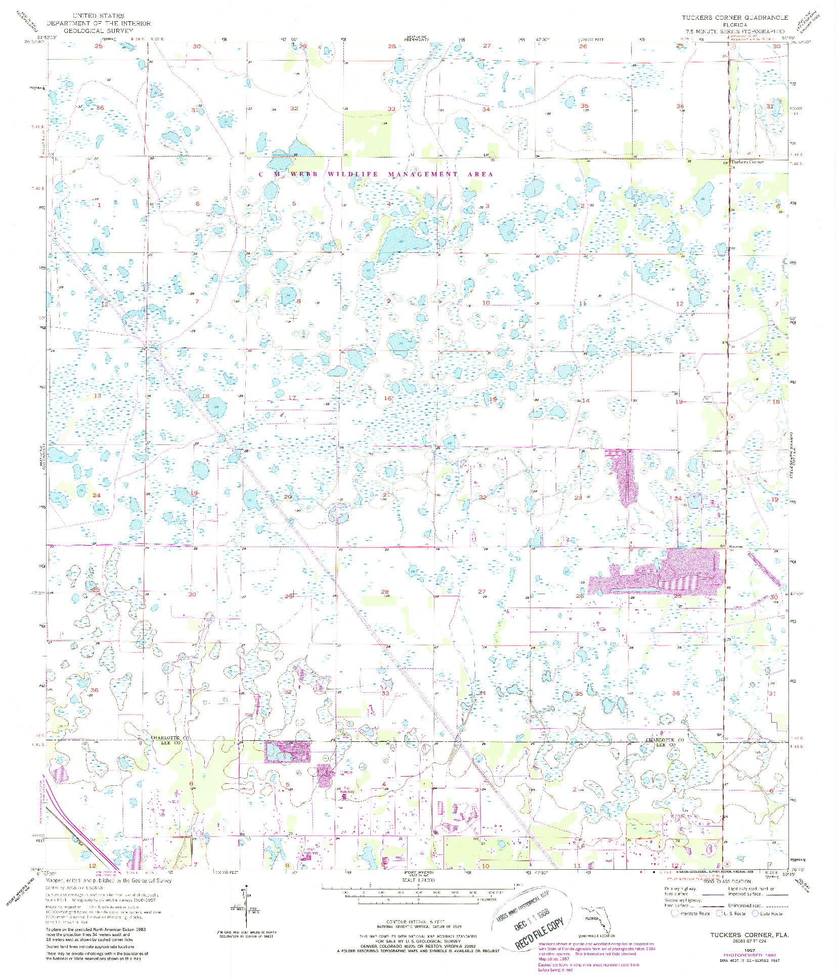 USGS 1:24000-SCALE QUADRANGLE FOR TUCKERS CORNER, FL 1957