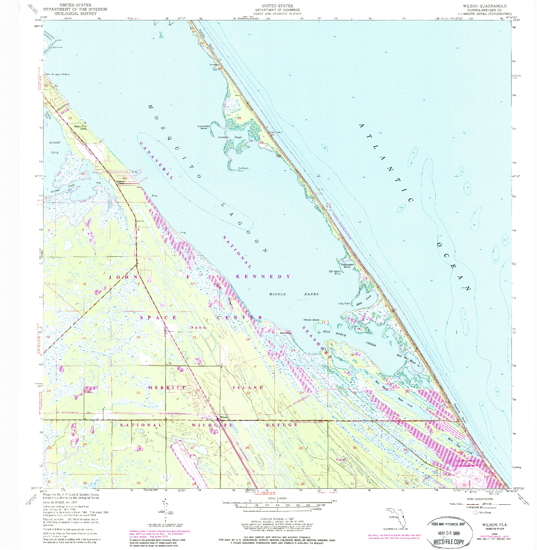 USGS 1:24000-SCALE QUADRANGLE FOR WILSON, FL 1949