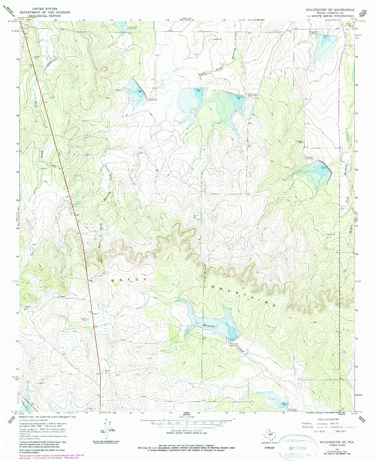 USGS 1:24000-SCALE QUADRANGLE FOR MILLERSVIEW SE, TX 1967