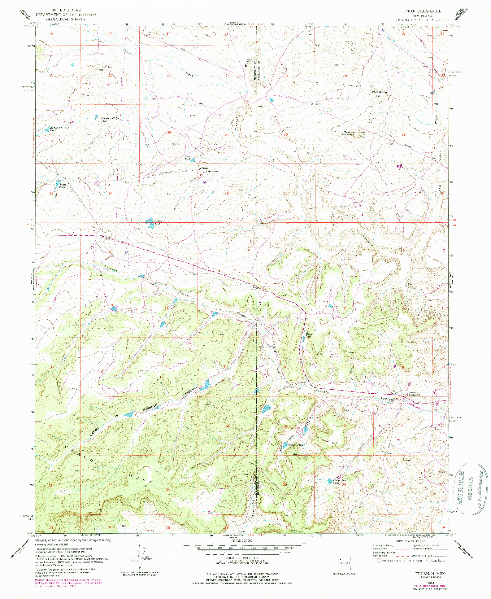 USGS 1:24000-SCALE QUADRANGLE FOR TINIAN, NM 1961