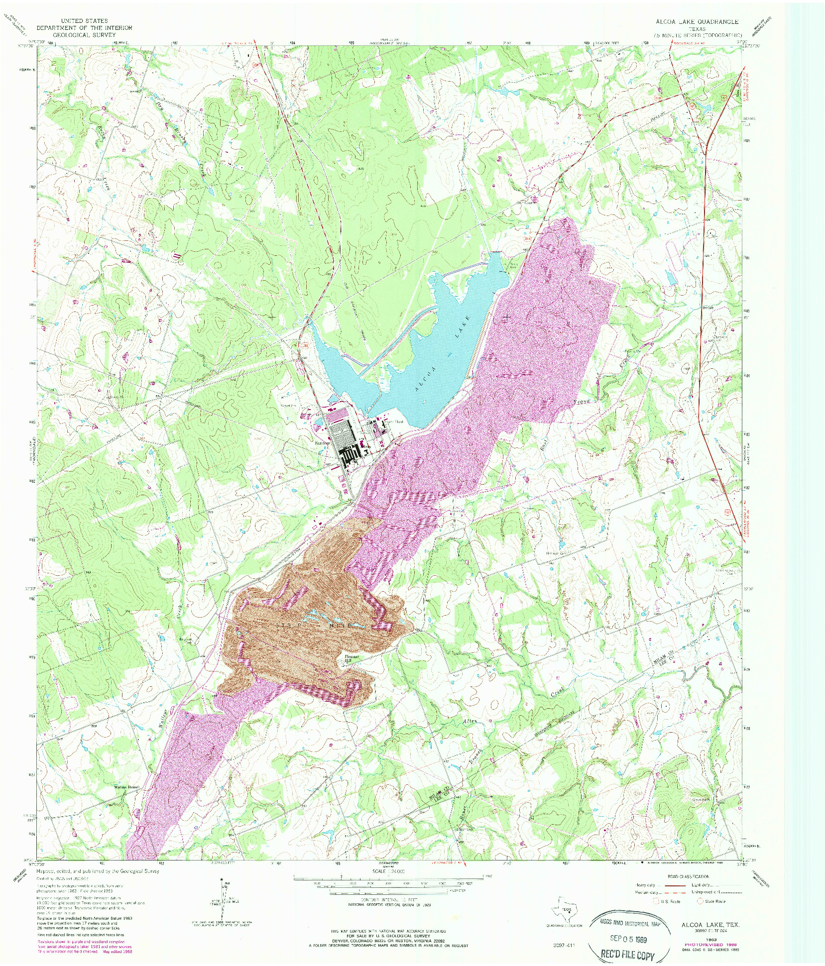 USGS 1:24000-SCALE QUADRANGLE FOR ALCOA LAKE, TX 1963