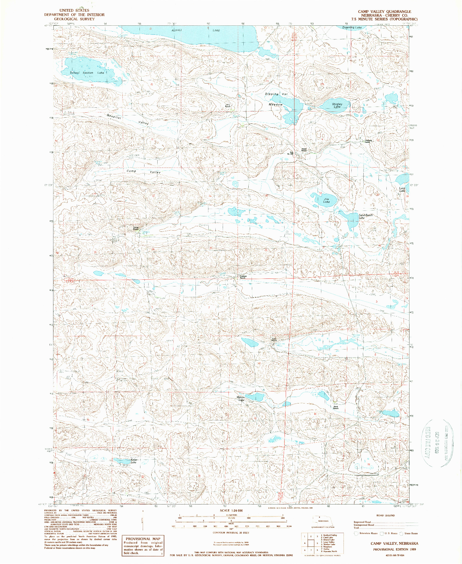 USGS 1:24000-SCALE QUADRANGLE FOR CAMP VALLEY, NE 1989