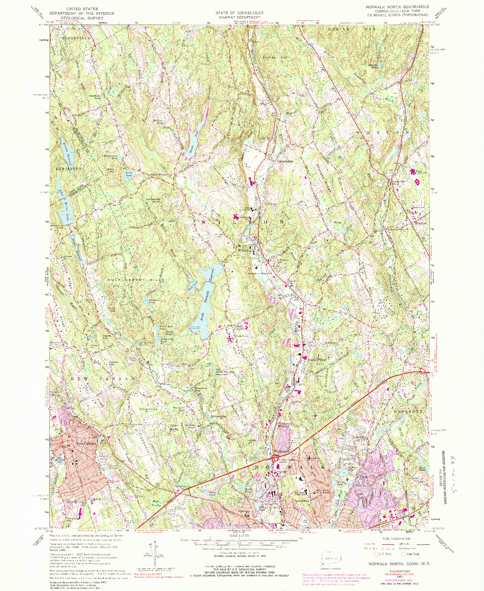 USGS 1:24000-SCALE QUADRANGLE FOR NORWALK NORTH, CT 1960