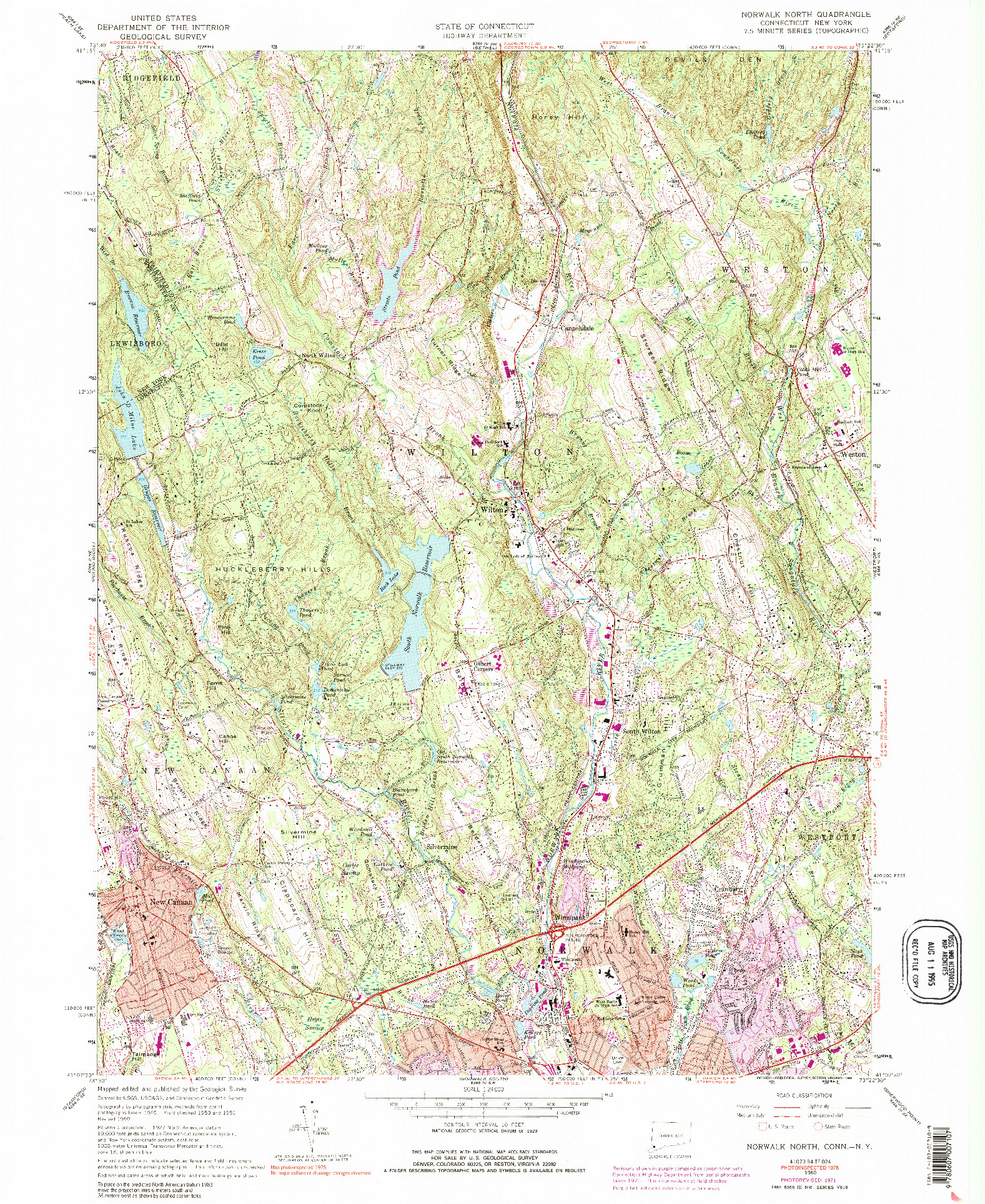 USGS 1:24000-SCALE QUADRANGLE FOR NORWALK NORTH, CT 1960