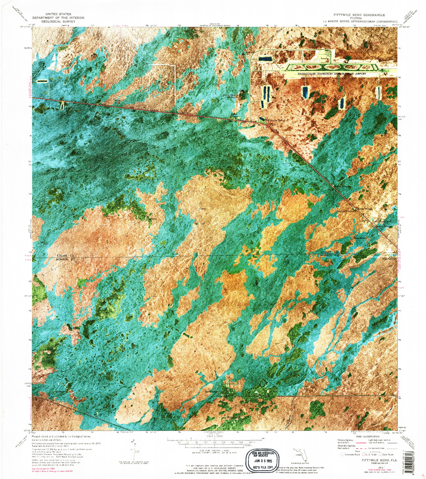 USGS 1:24000-SCALE QUADRANGLE FOR FIFTYMILE BEND, FL 1973