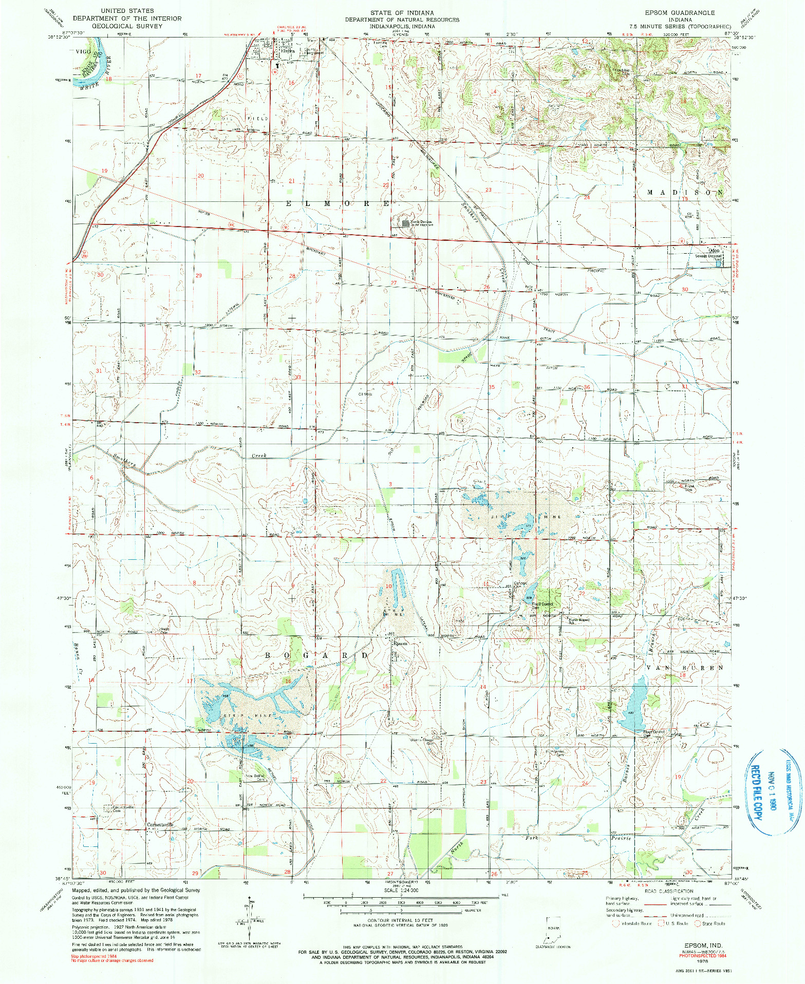 USGS 1:24000-SCALE QUADRANGLE FOR EPSOM, IN 1978