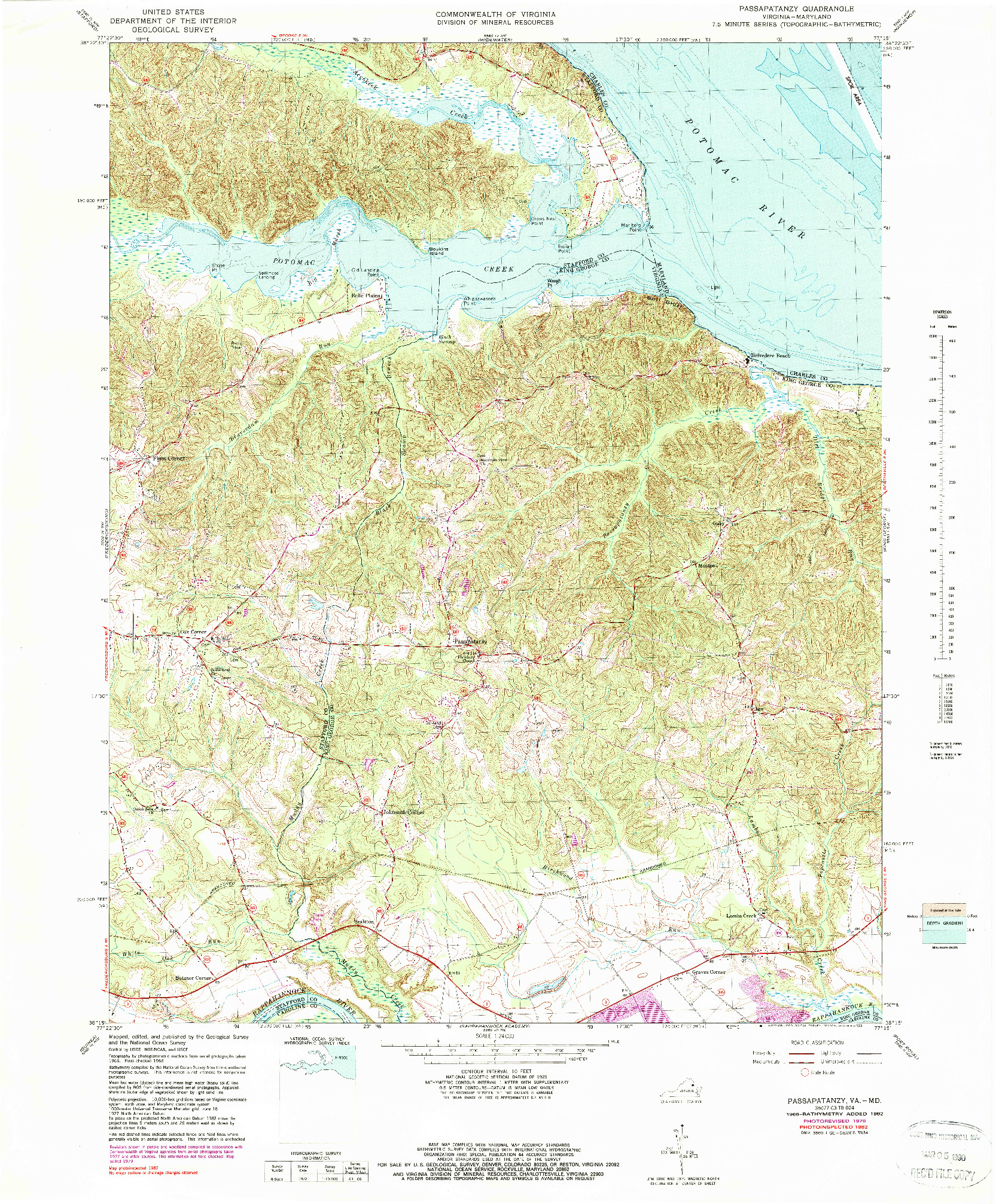 USGS 1:24000-SCALE QUADRANGLE FOR PASSAPATANZY, VA 1966