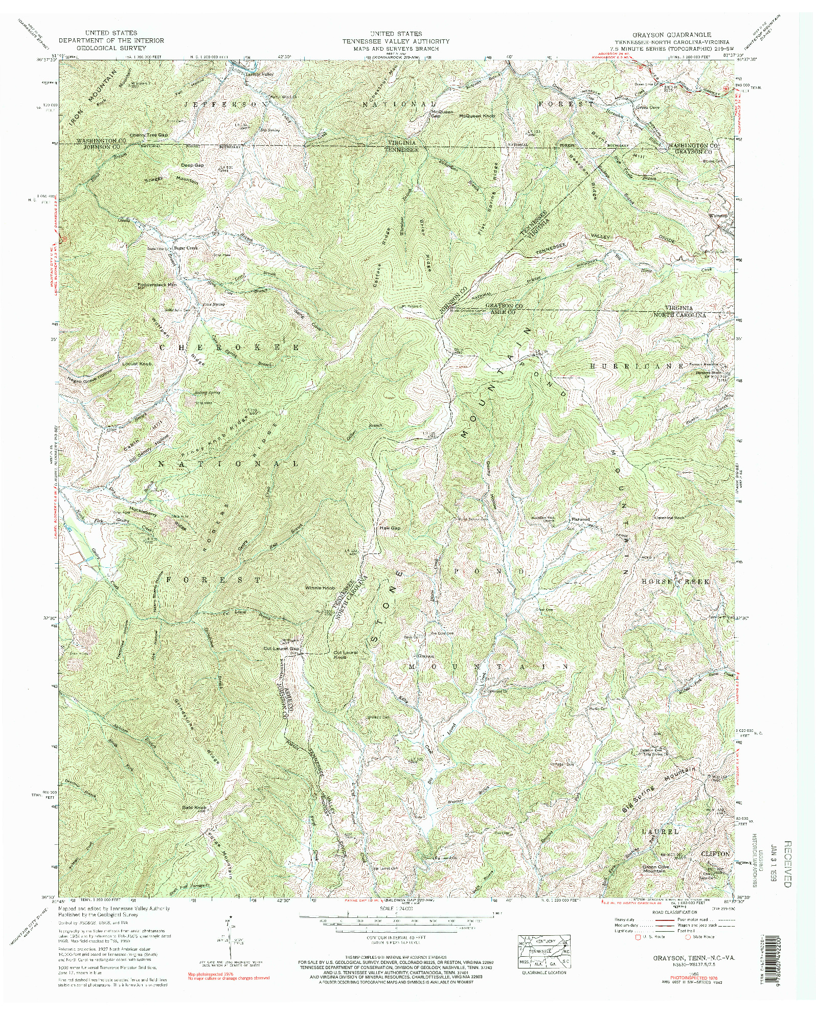 USGS 1:24000-SCALE QUADRANGLE FOR GRAYSON, TN 1959