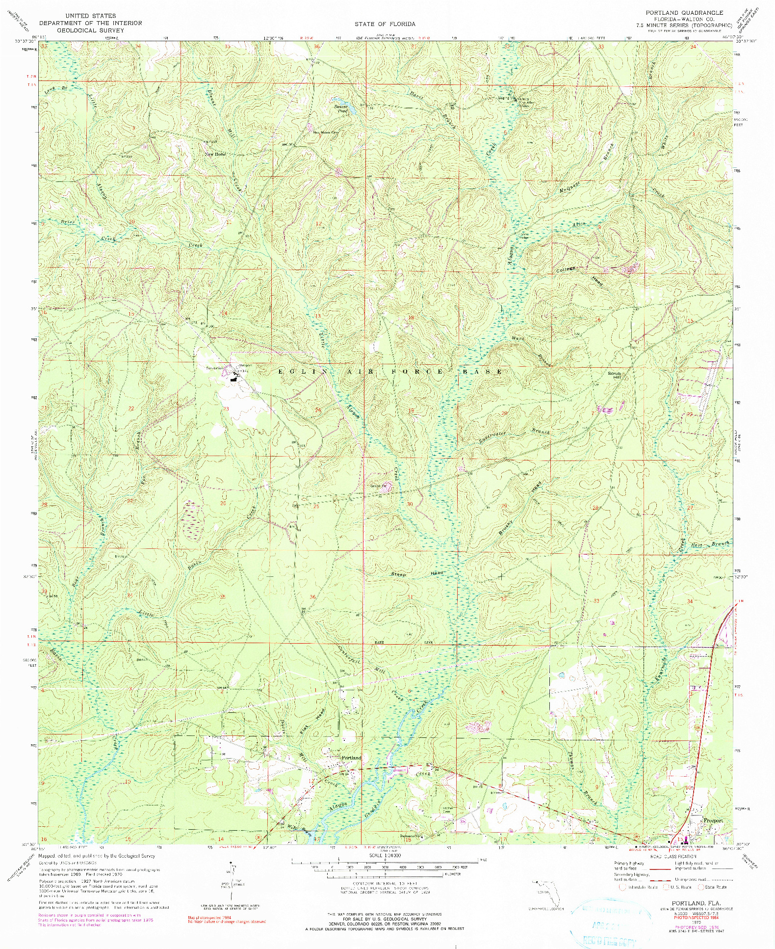 USGS 1:24000-SCALE QUADRANGLE FOR PORTLAND, FL 1970